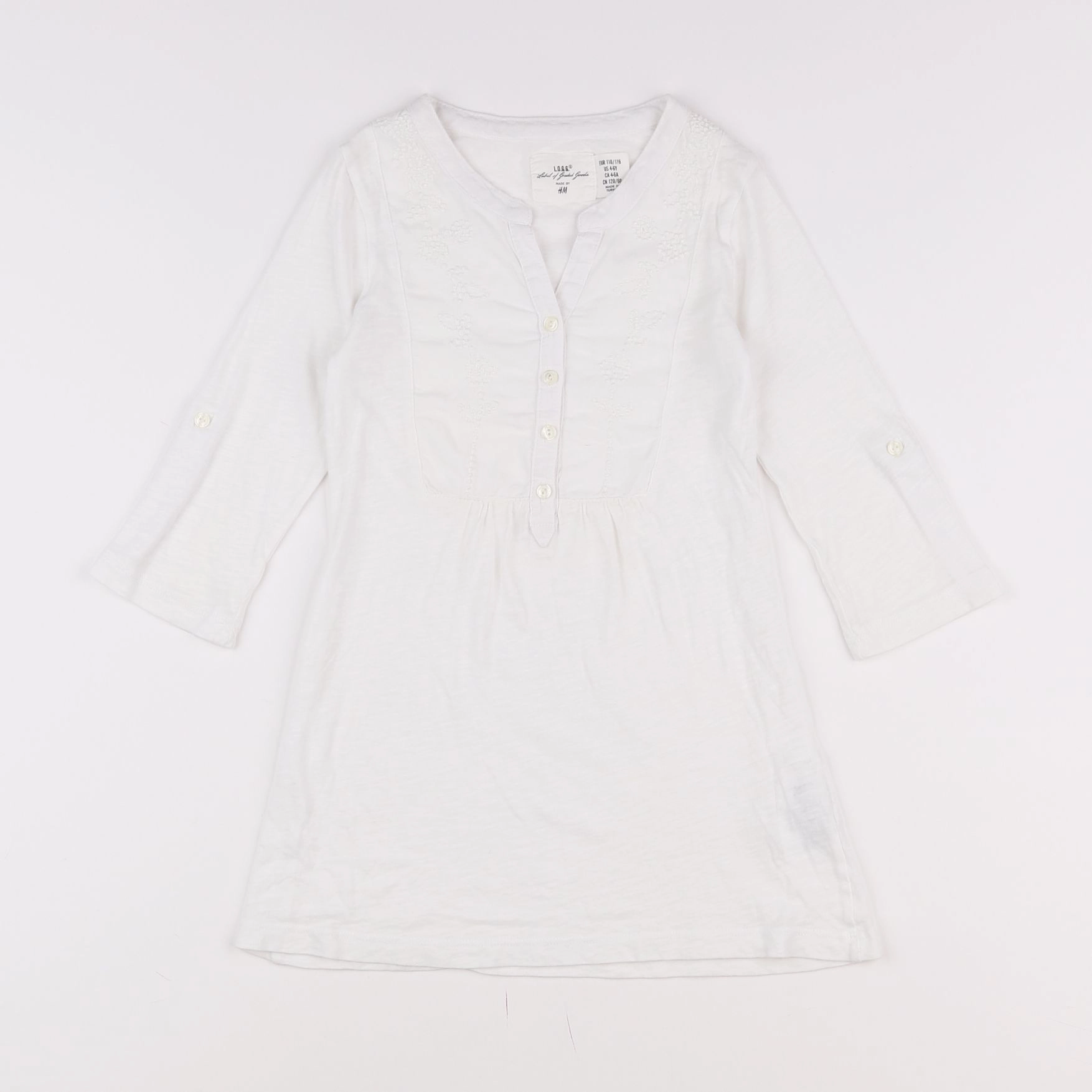 H&M - robe blanc - 4/6 ans