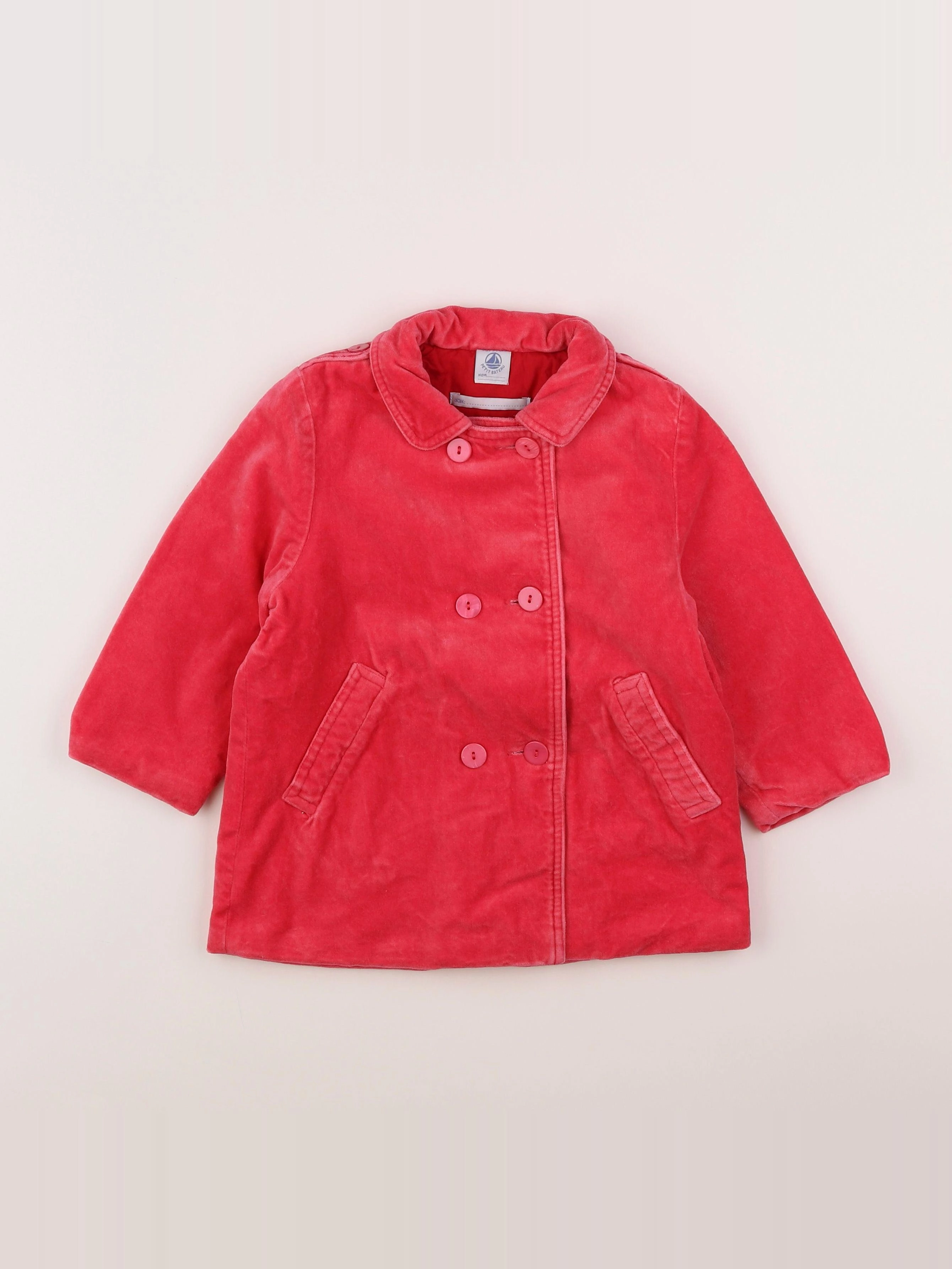 Petit Bateau - manteau rose - 3 ans
