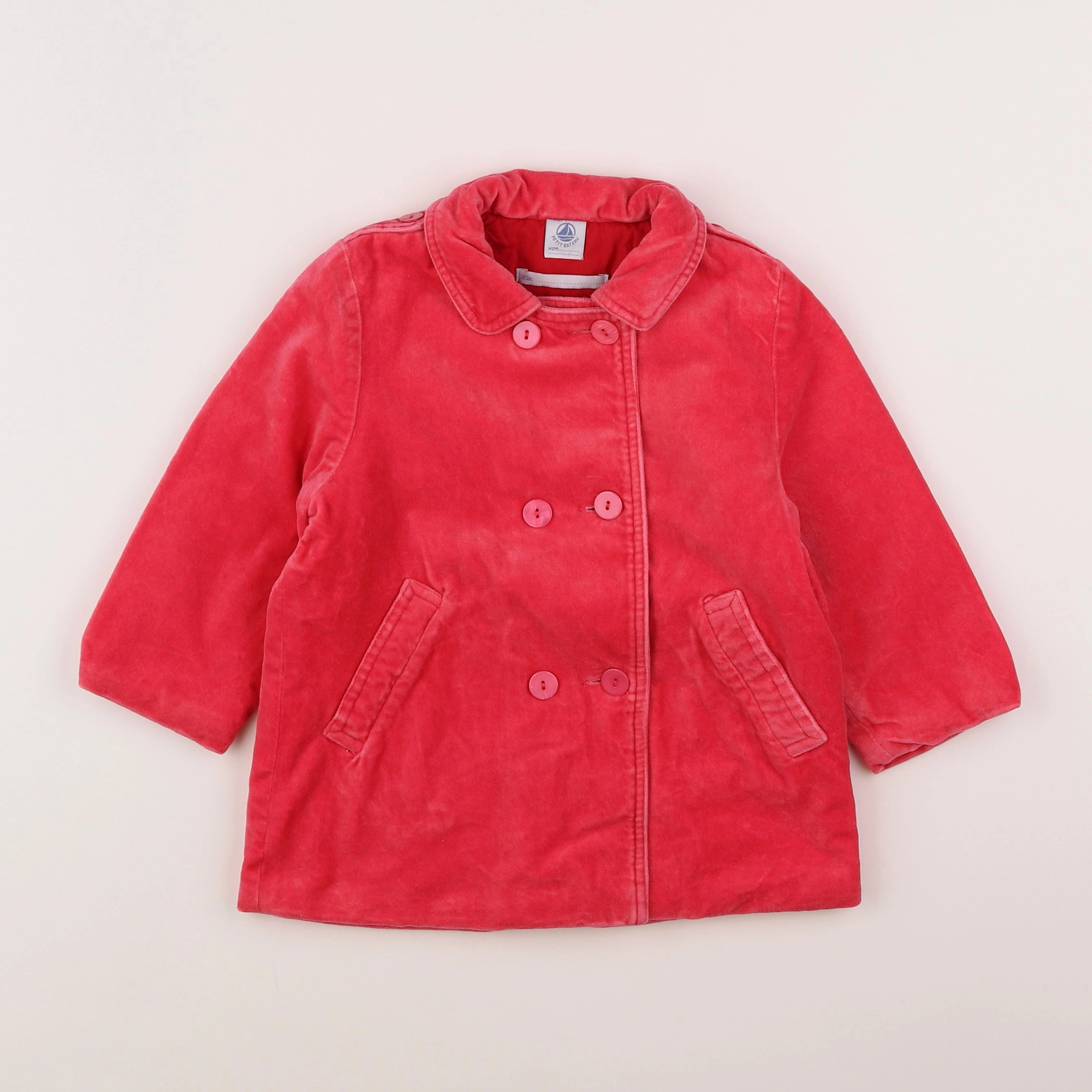 Petit Bateau - manteau rose - 3 ans