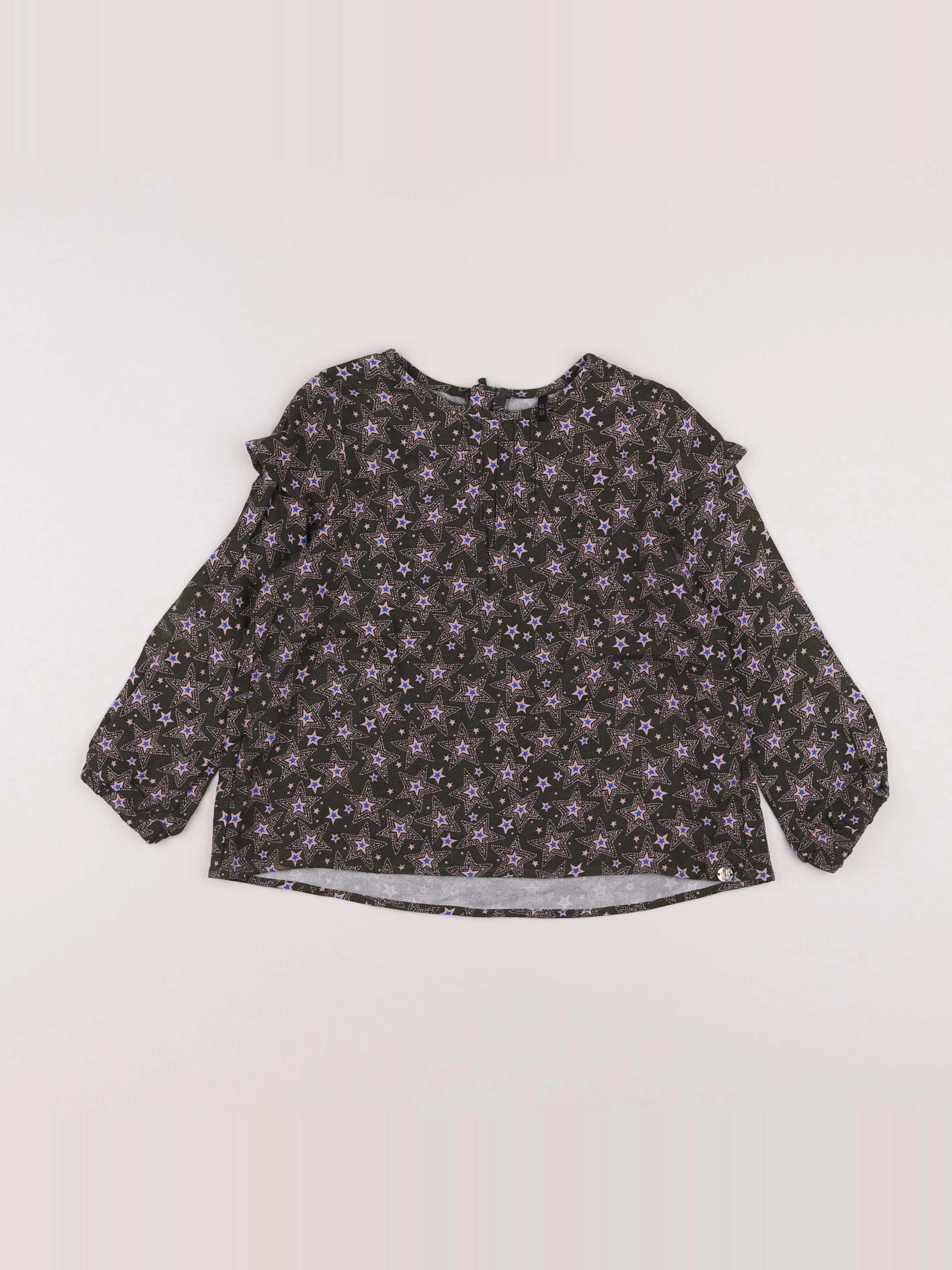 IKKS - blouse vert, rose - 4 ans