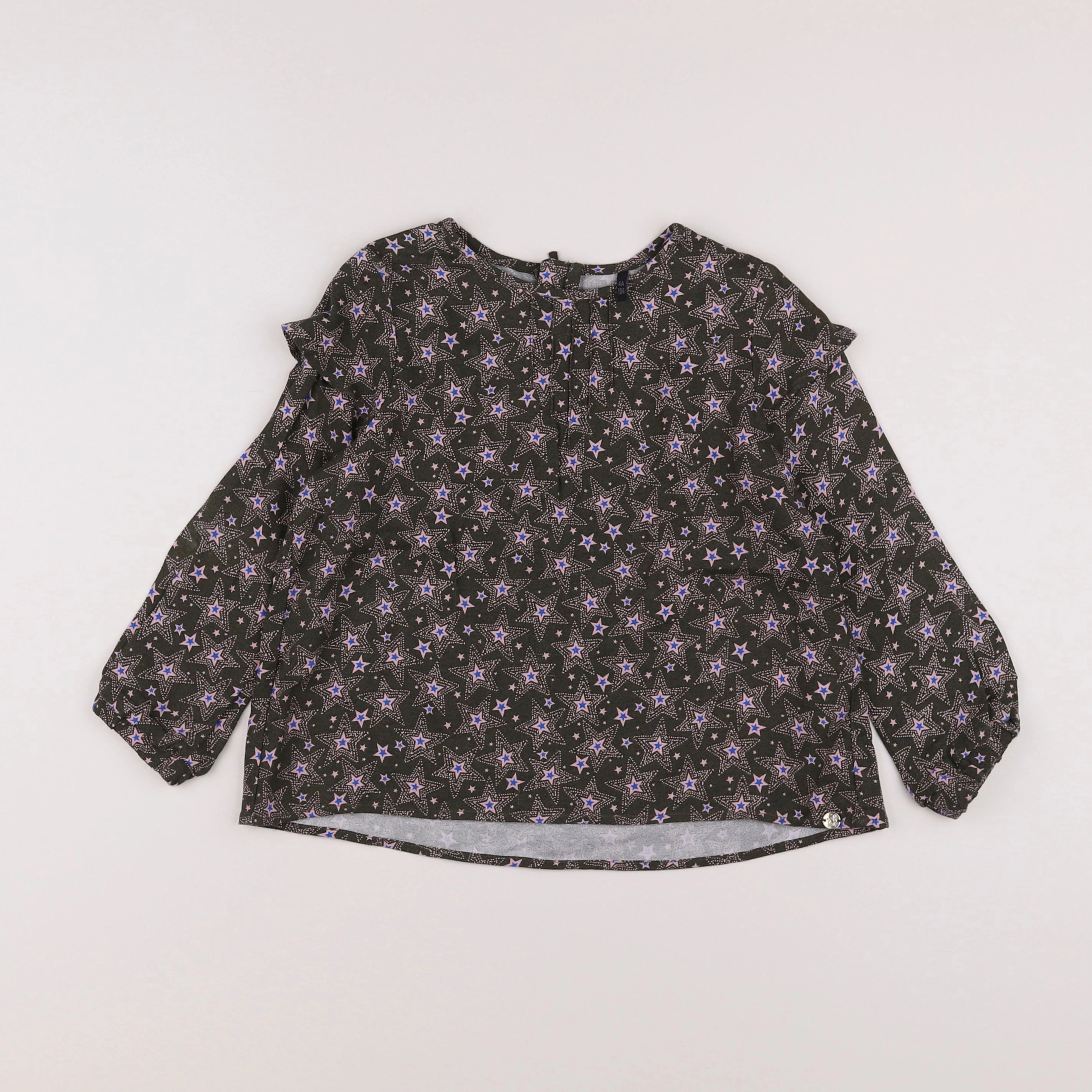 IKKS - blouse vert, rose - 4 ans