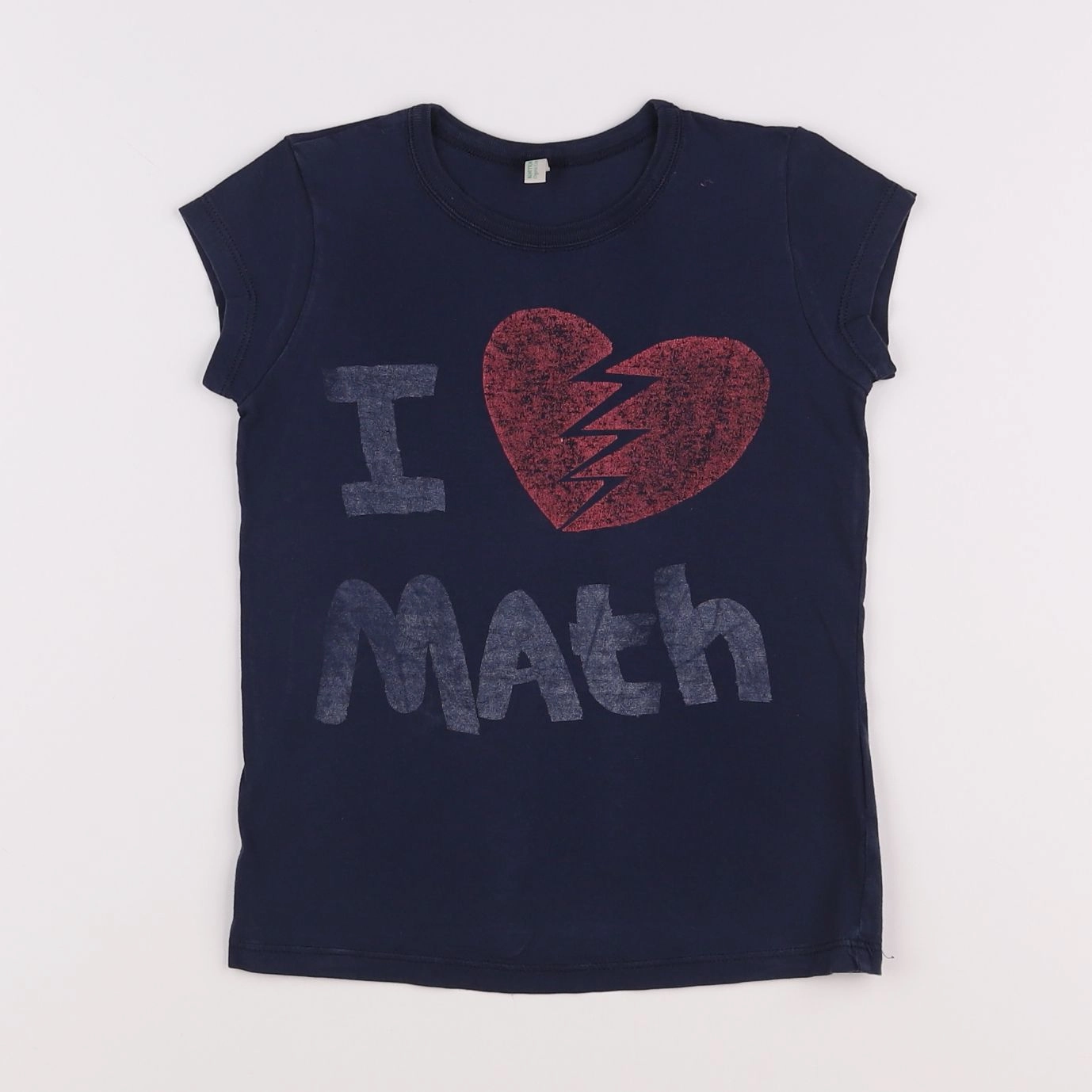 Benetton - tee-shirt bleu, rouge - 4/5 ans