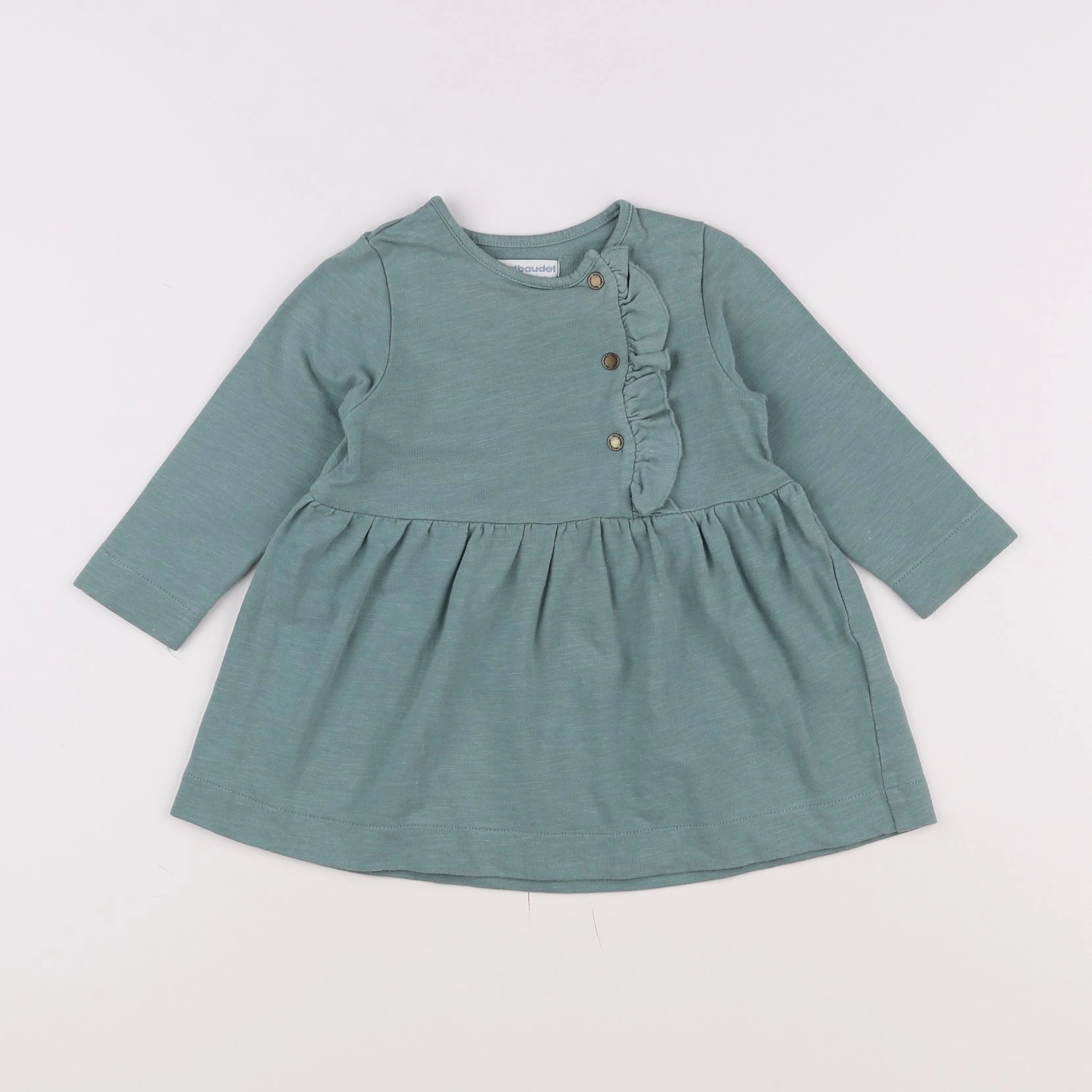 Vertbaudet - robe vert - 12 mois