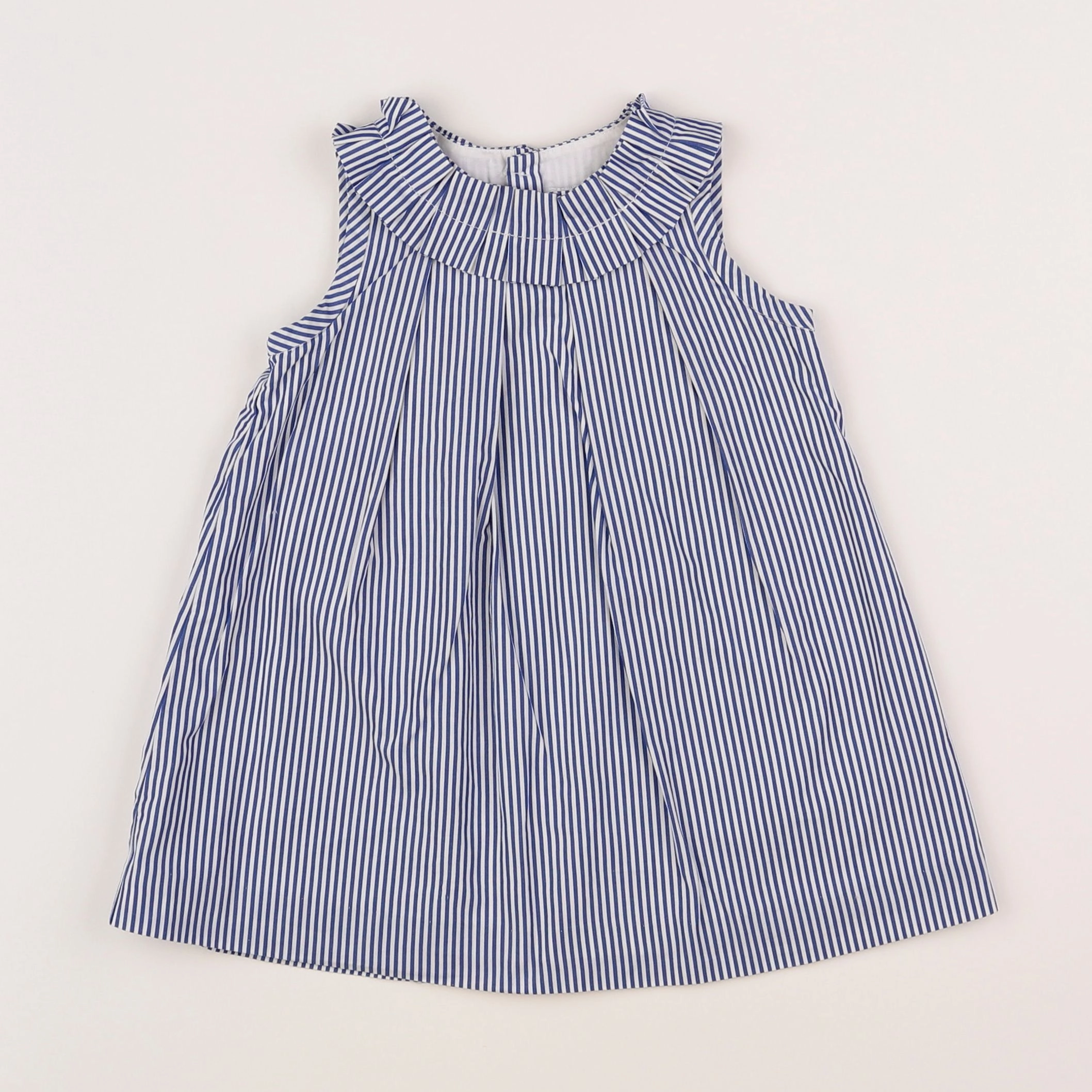 Jacadi - robe blanc, bleu - 18 mois