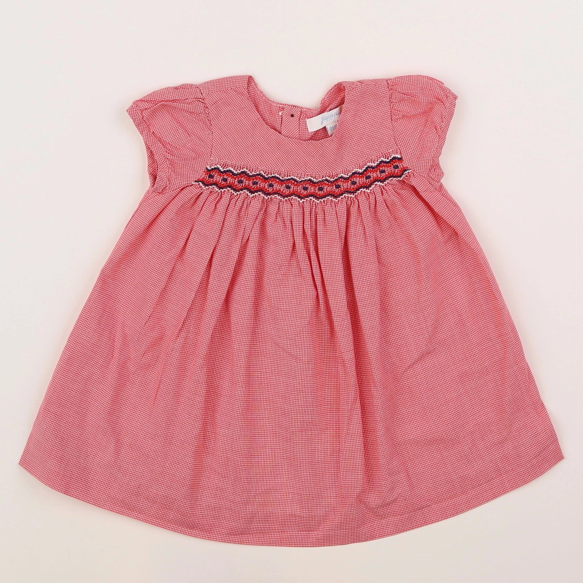 Jacadi - robe rouge, blanc - 6 mois