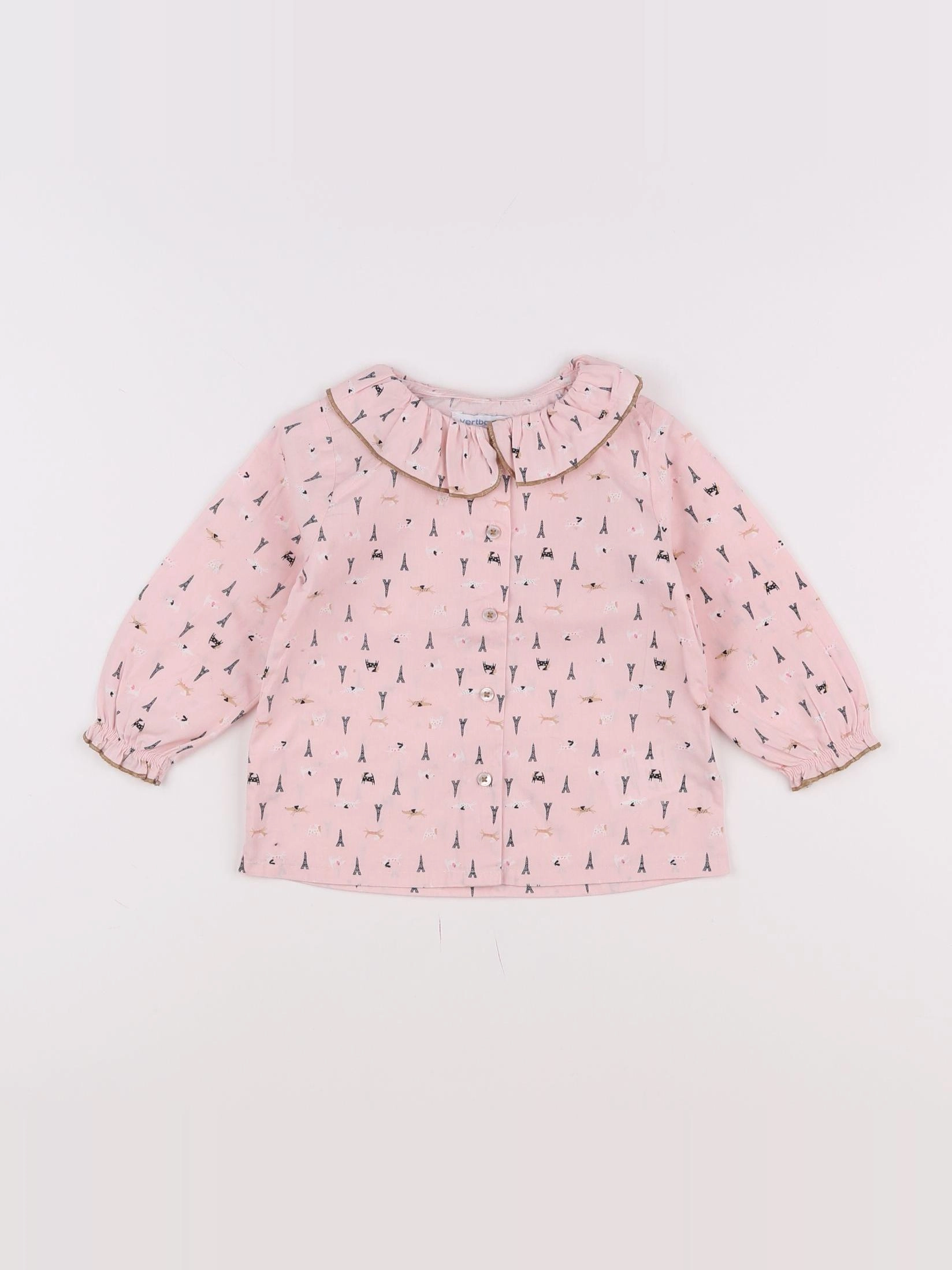 Vertbaudet - blouse rose - 18 mois
