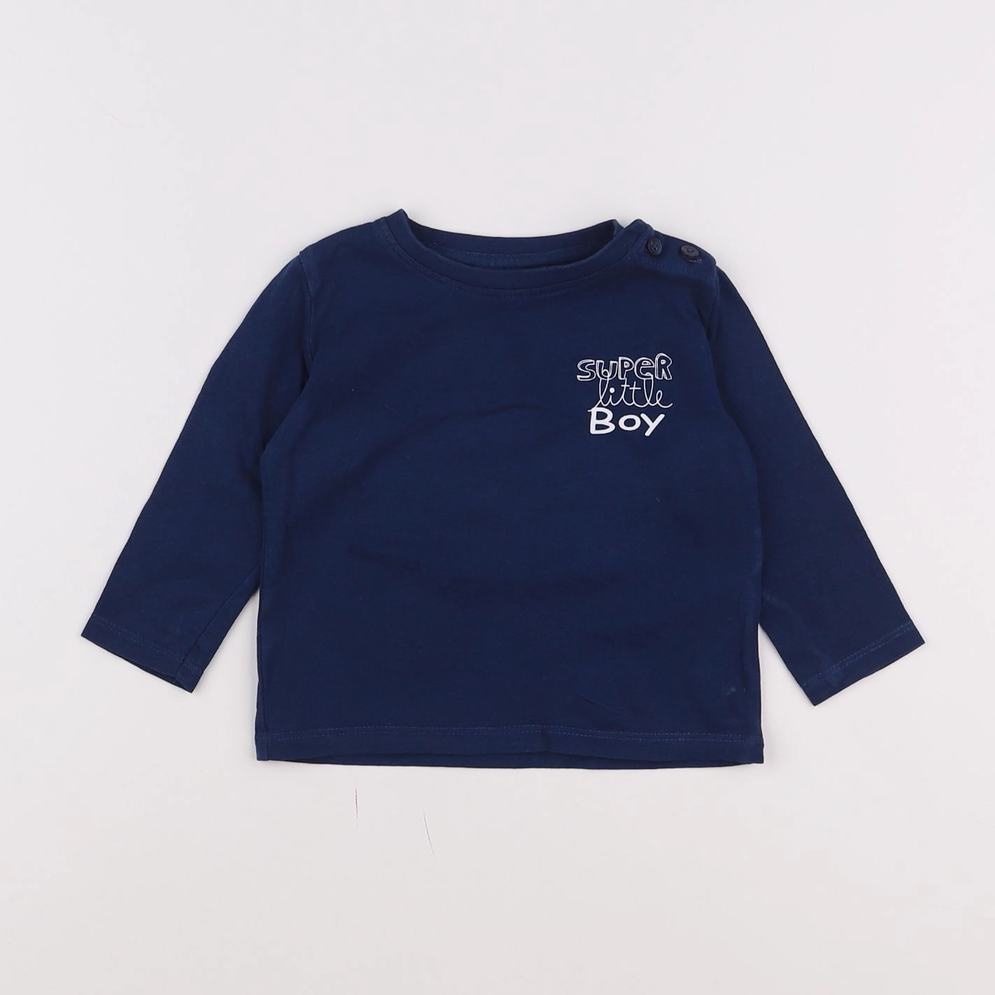 Vertbaudet - tee-shirt bleu - 9 mois