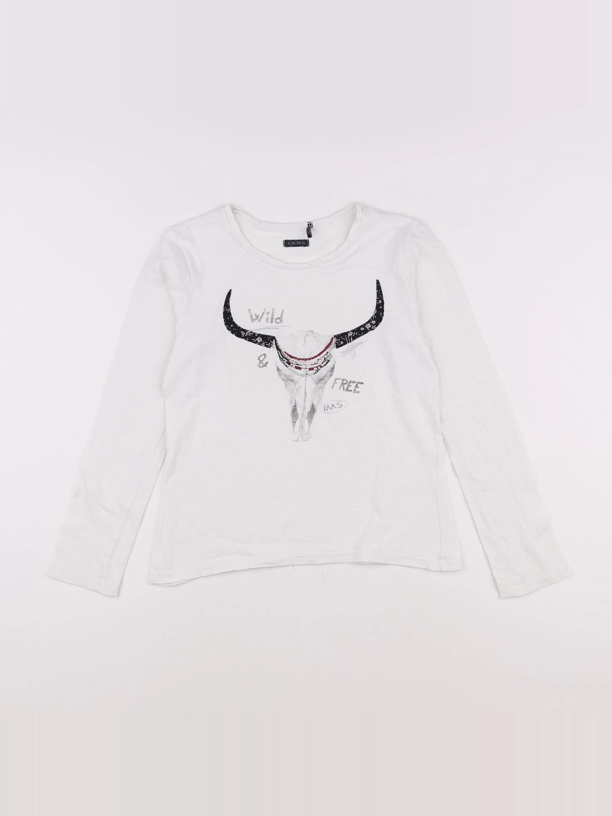 IKKS - tee-shirt blanc - 10 ans