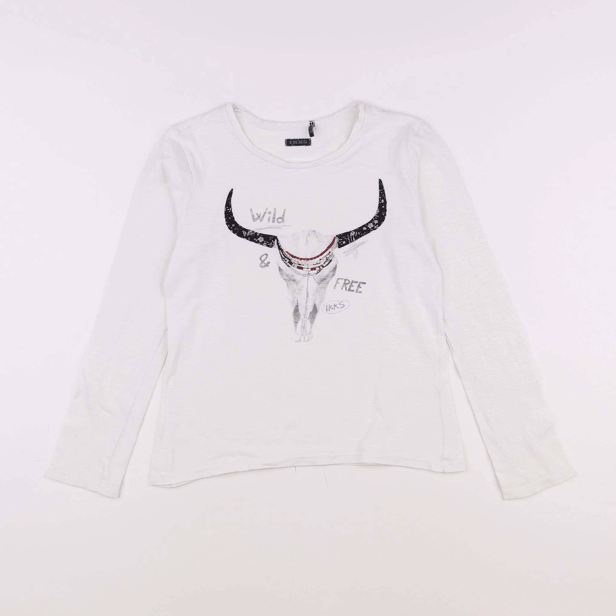 IKKS - tee-shirt blanc - 10 ans