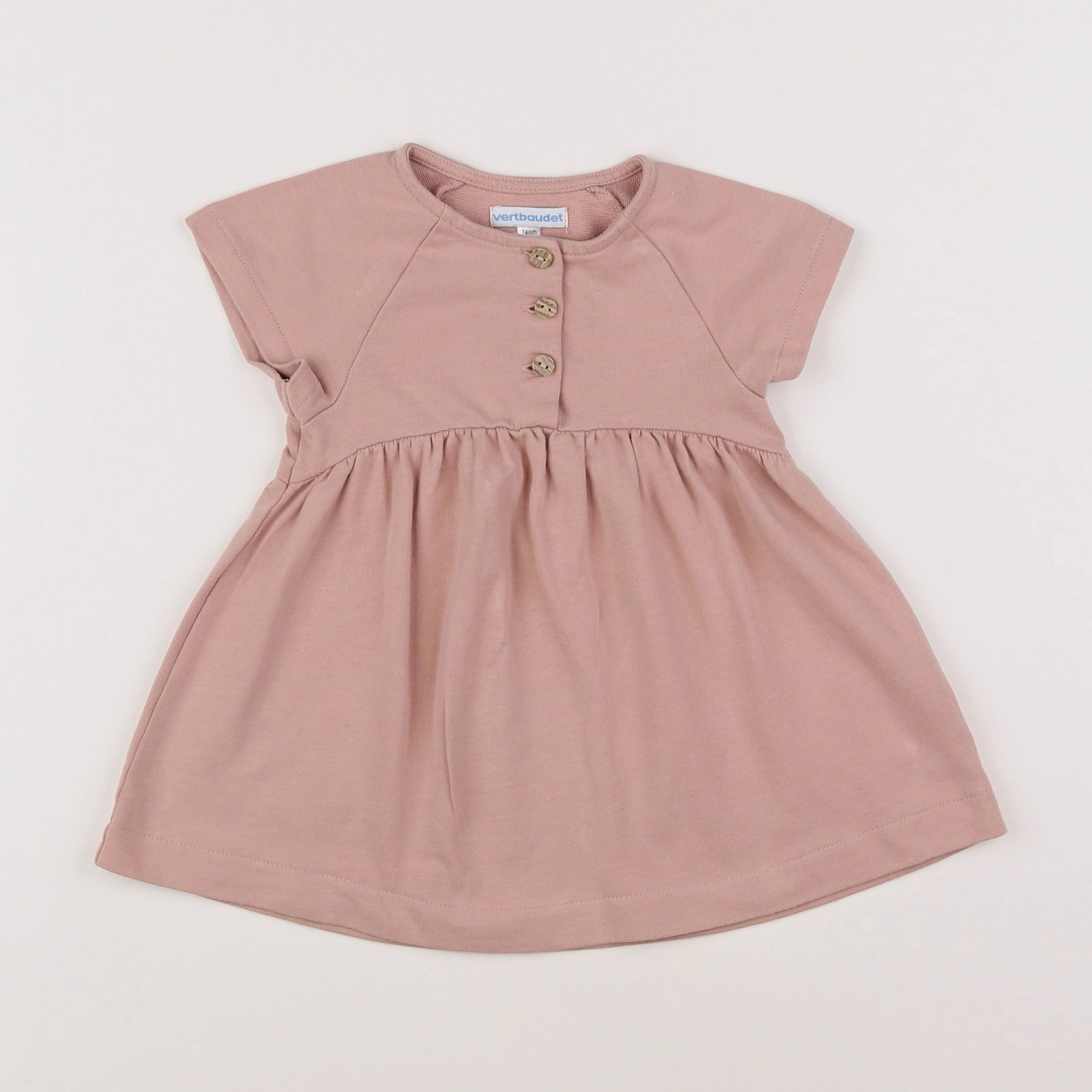 Vertbaudet - robe rose - 12 mois
