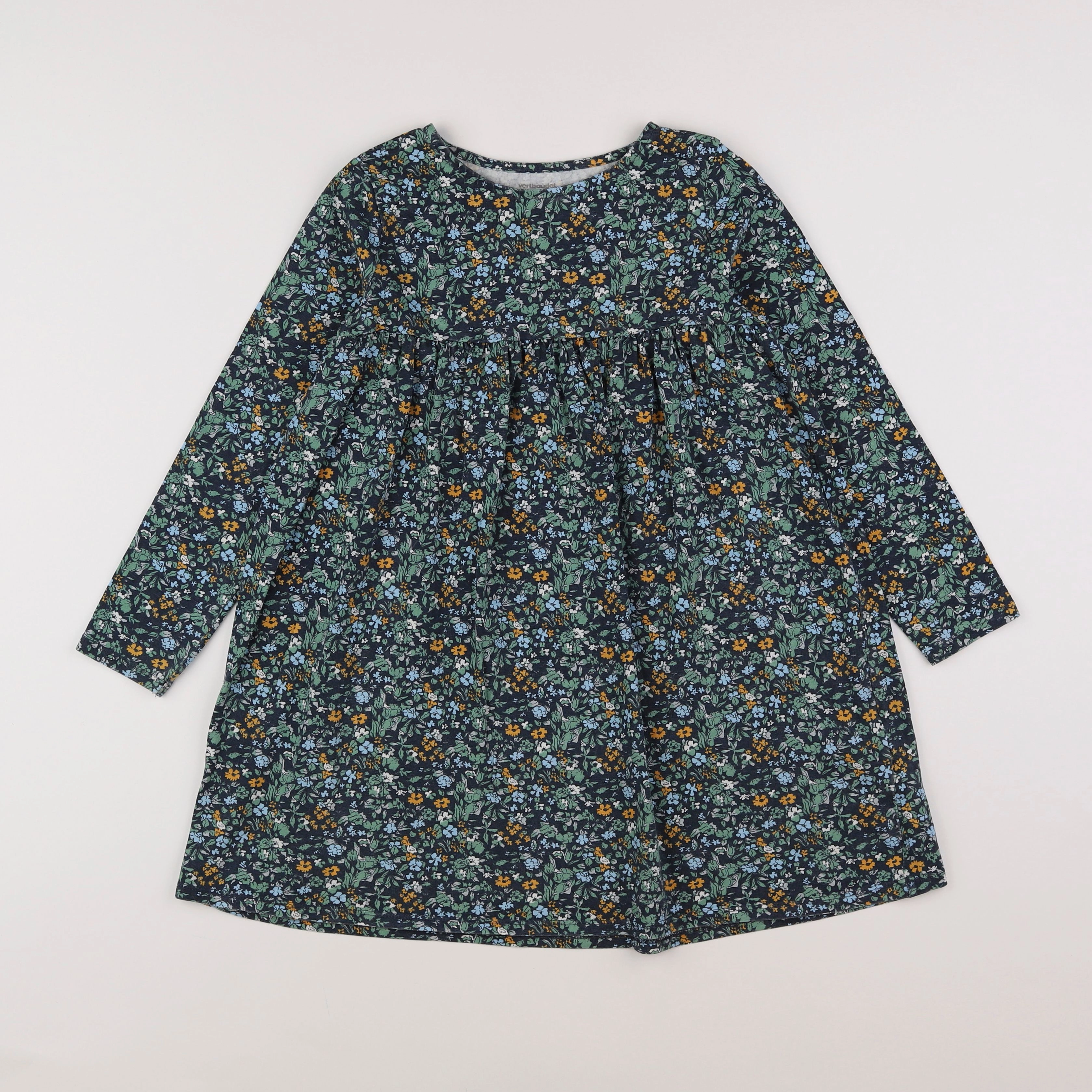Vertbaudet - robe bleu, vert - 8 ans