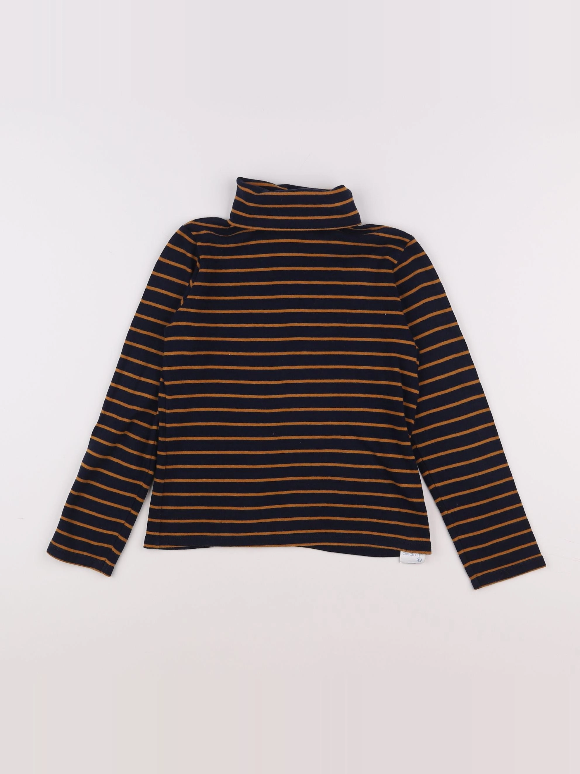 Okaidi - sous-pull bleu, marron - 10 ans