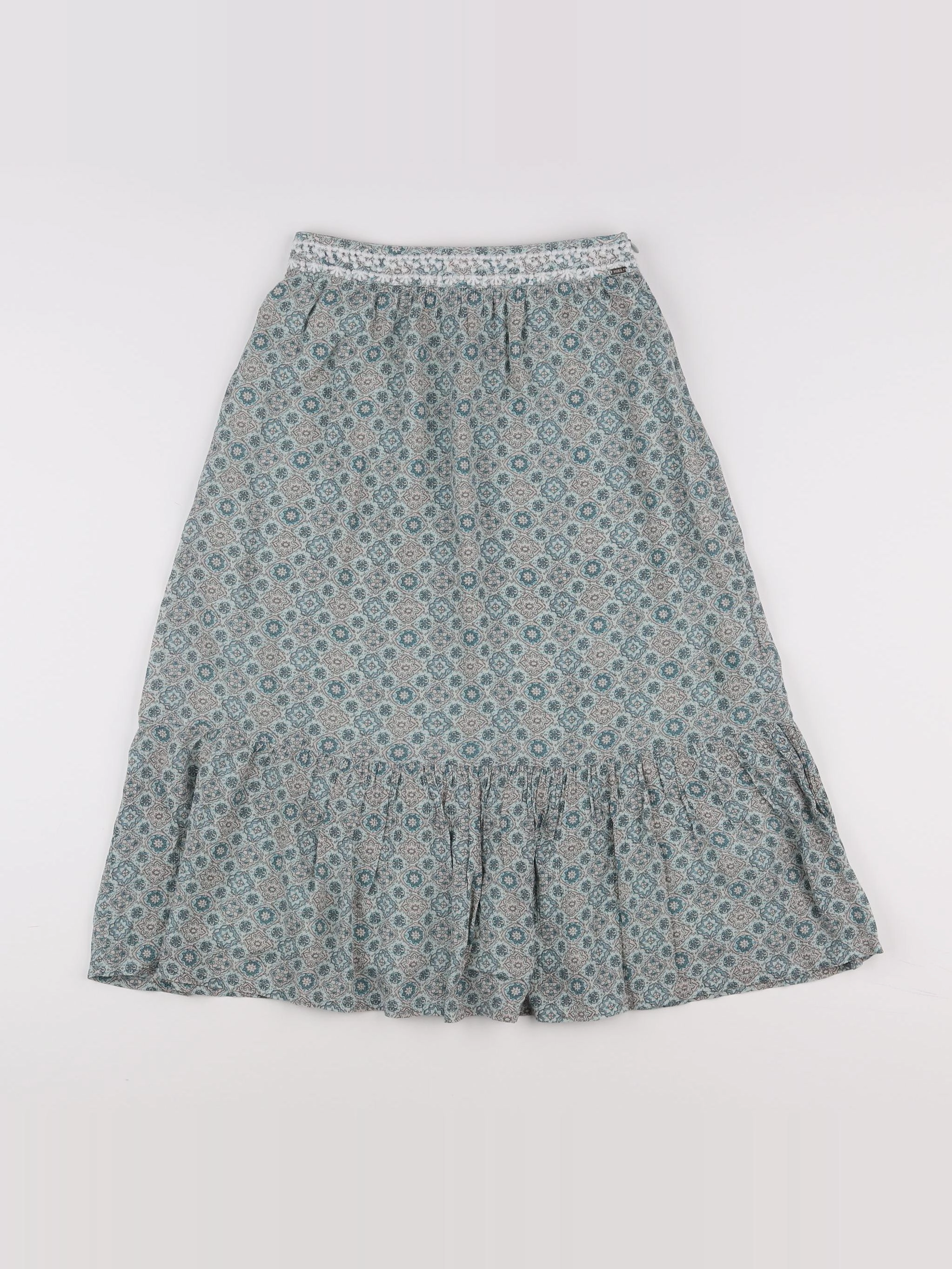 IKKS - jupe vert, bleu - 8 ans