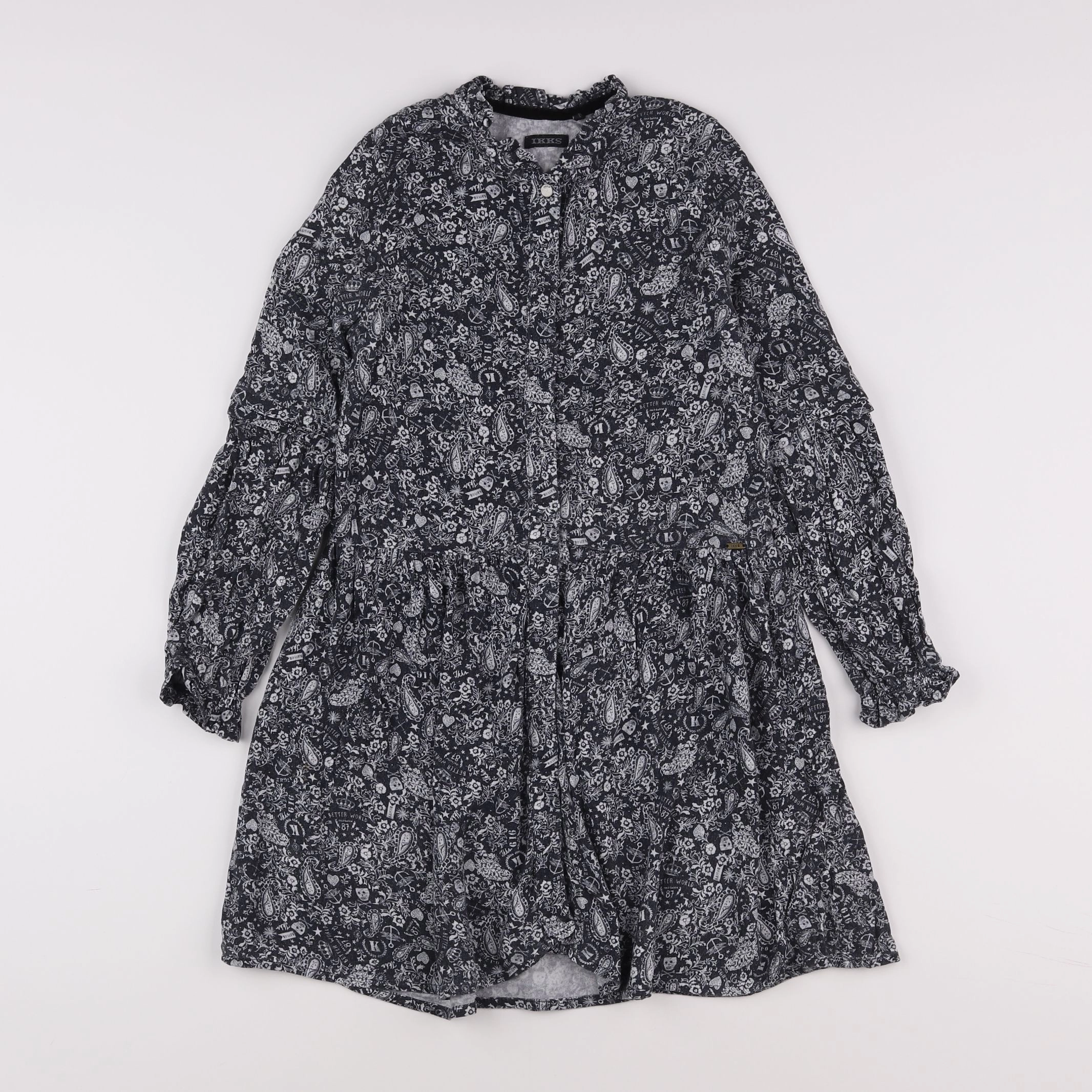 IKKS - robe noir - 8 ans