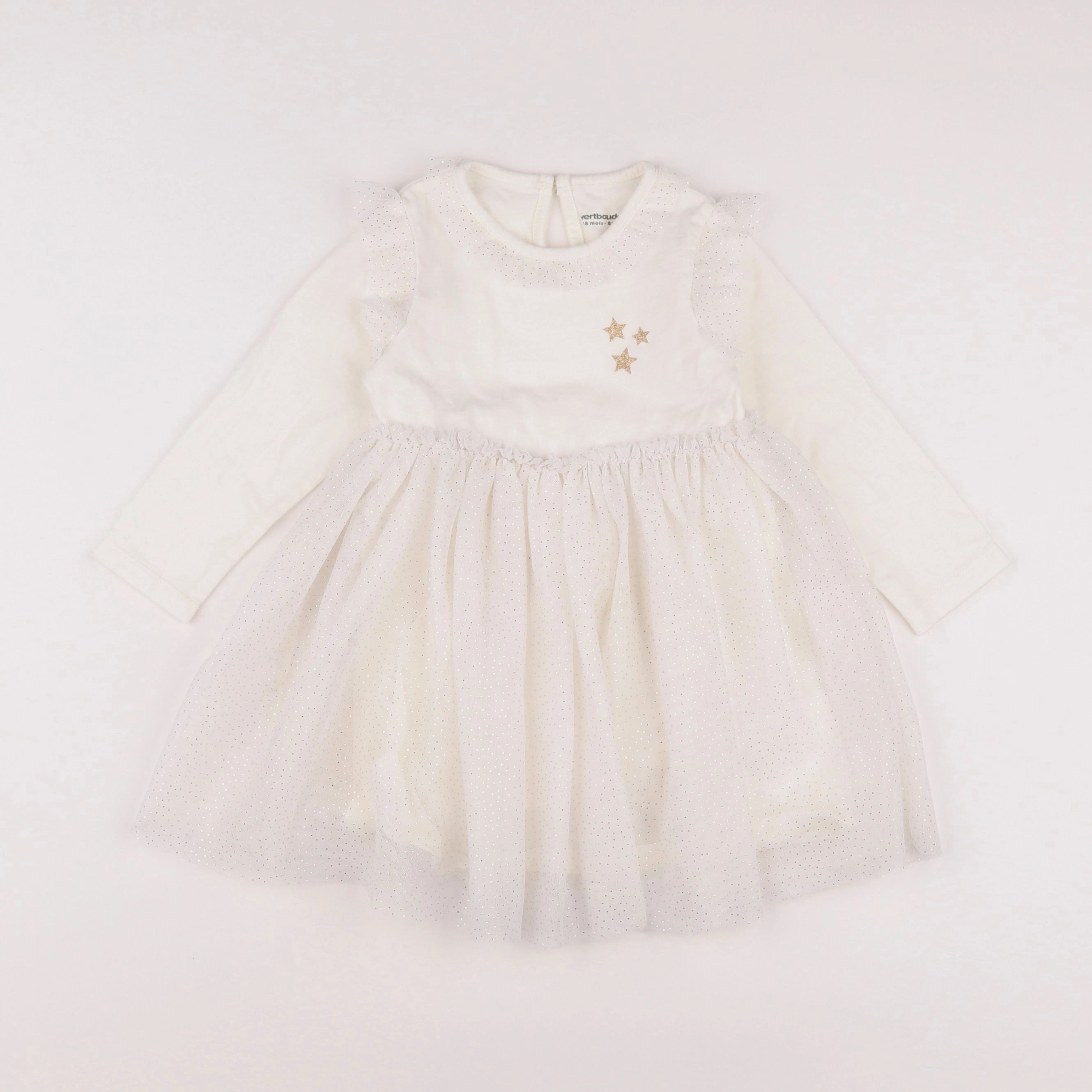Vertbaudet - robe blanc - 18 mois