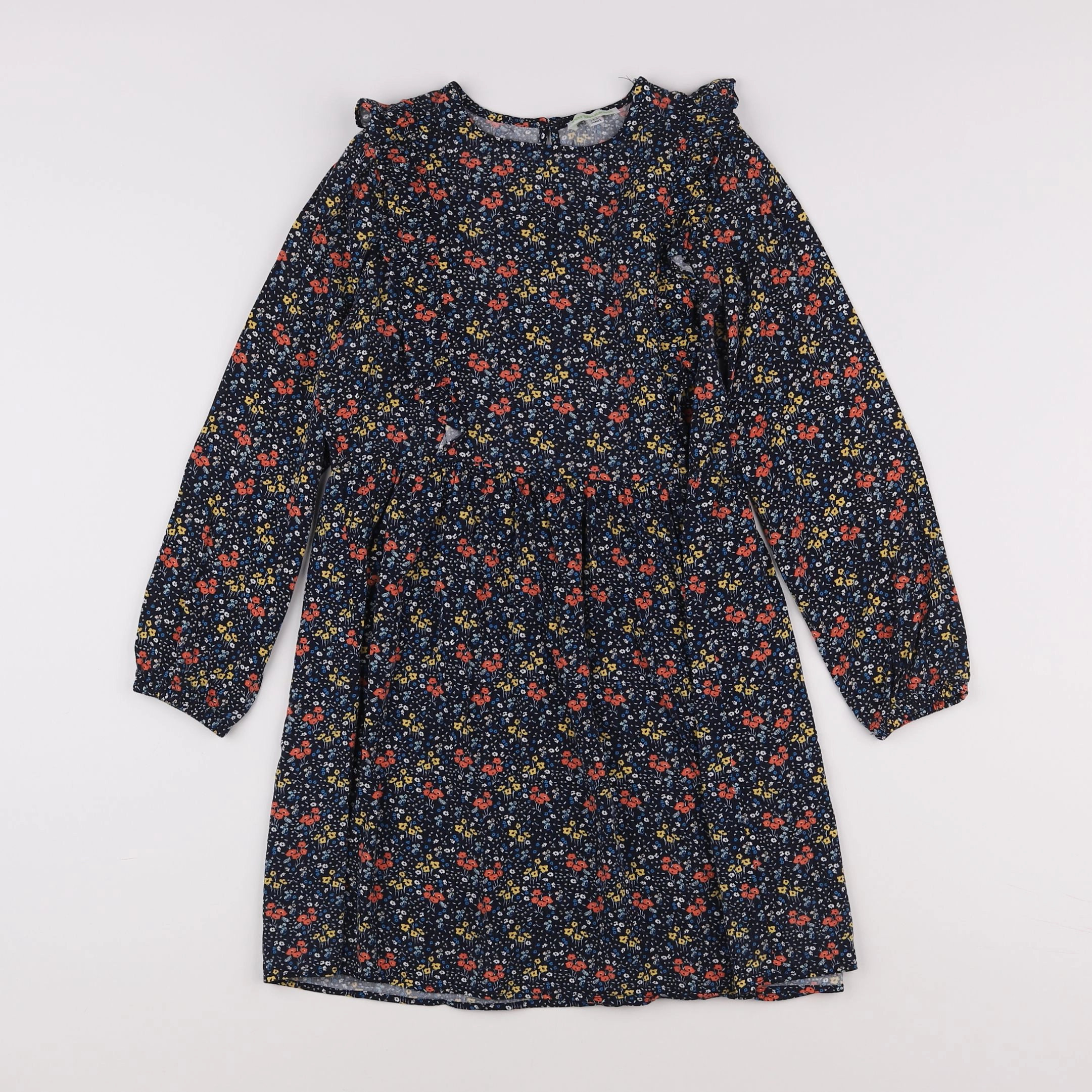 Vertbaudet - robe bleu, multicolore - 10 ans