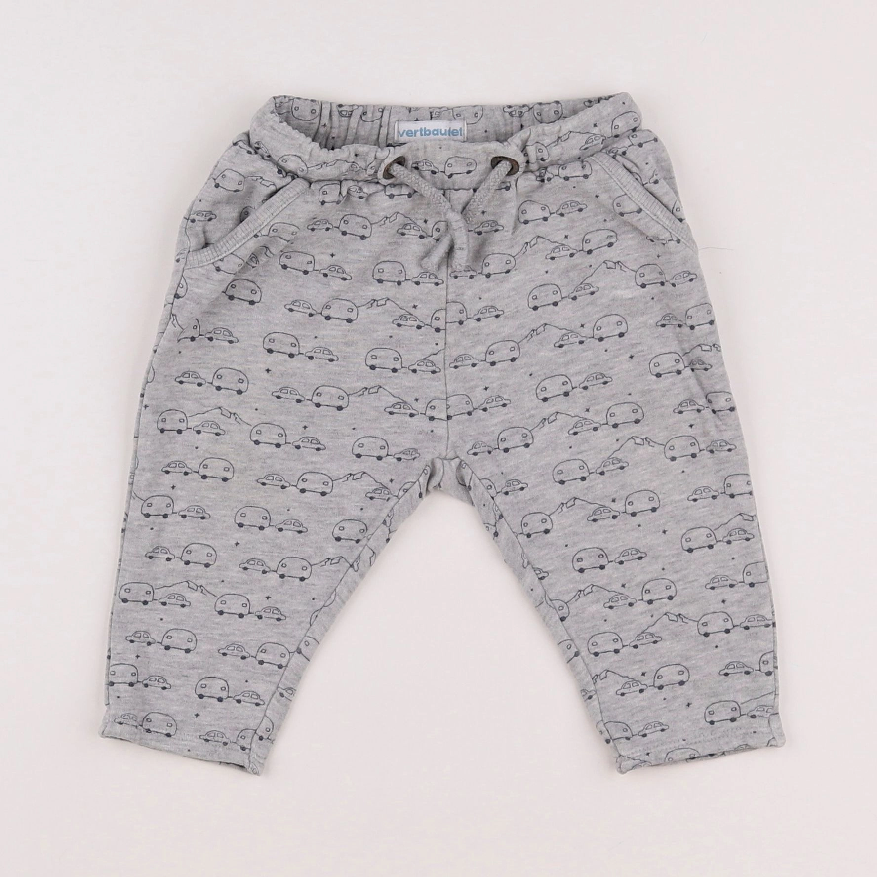 Vertbaudet - pantalon gris - 9 mois