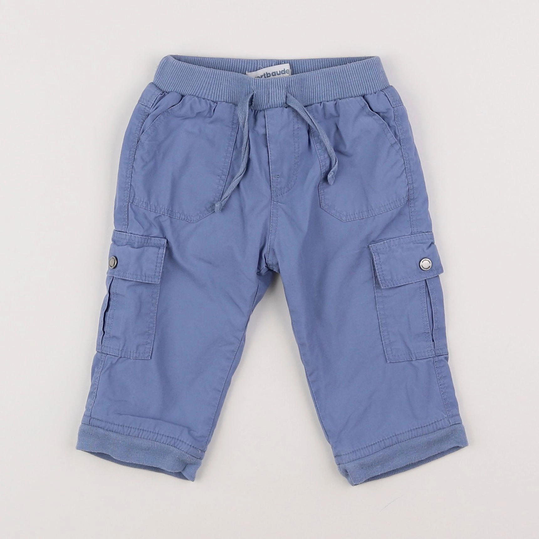 Vertbaudet - pantalon doublé bleu - 6 mois