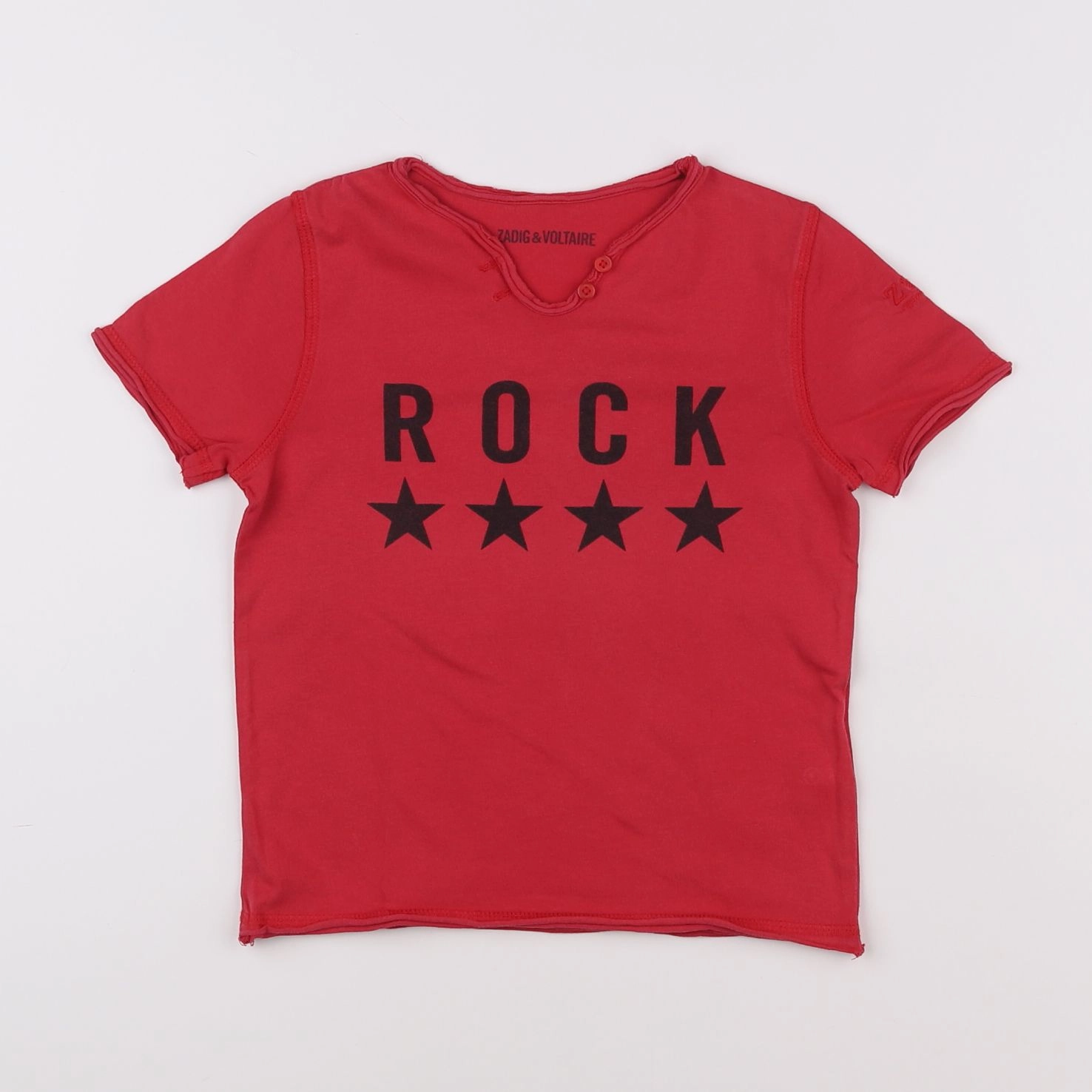 Zadig & Voltaire - tee-shirt rouge - 4 ans