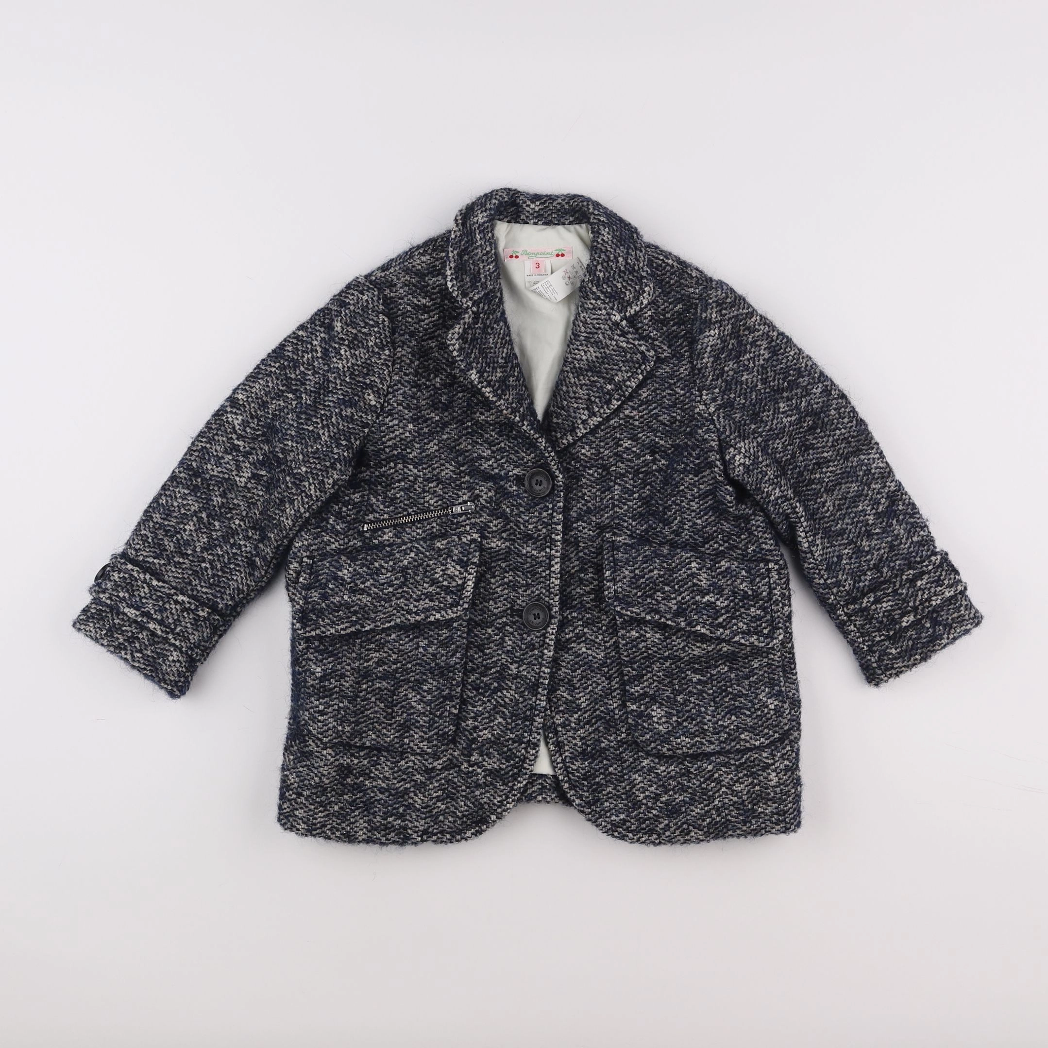 Bonpoint - manteau bleu - 3 ans