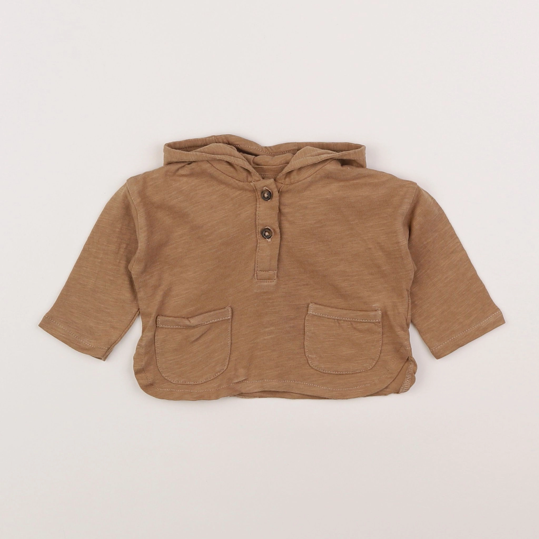 Vertbaudet - tee-shirt marron - 6 mois