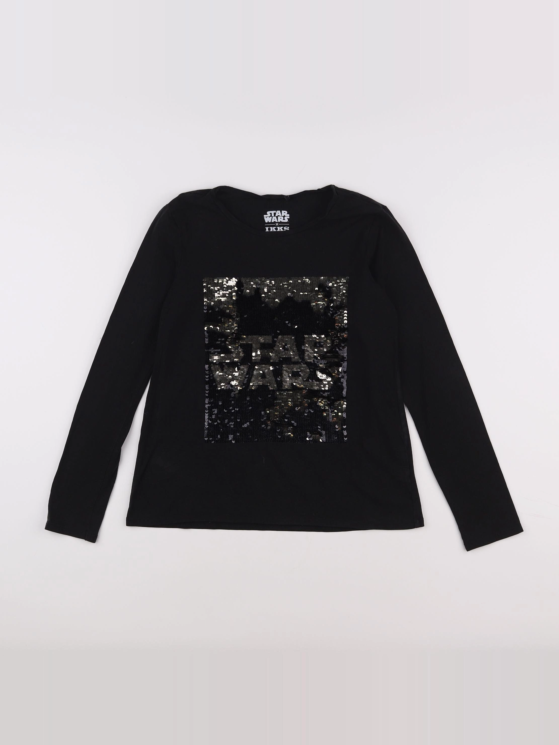 IKKS - tee-shirt argent, noir - 12 ans