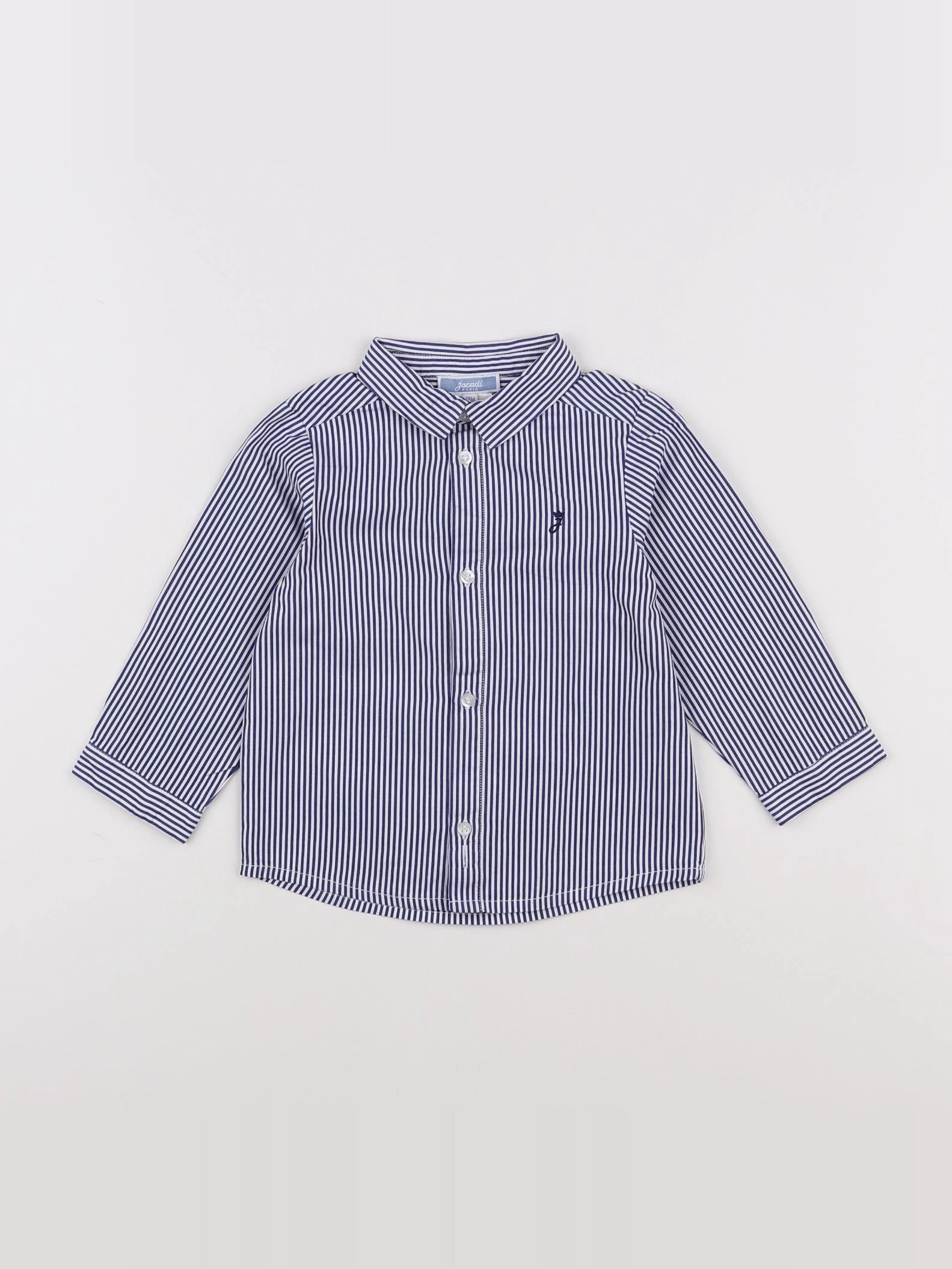 Jacadi - chemise blanc, bleu - 18 mois