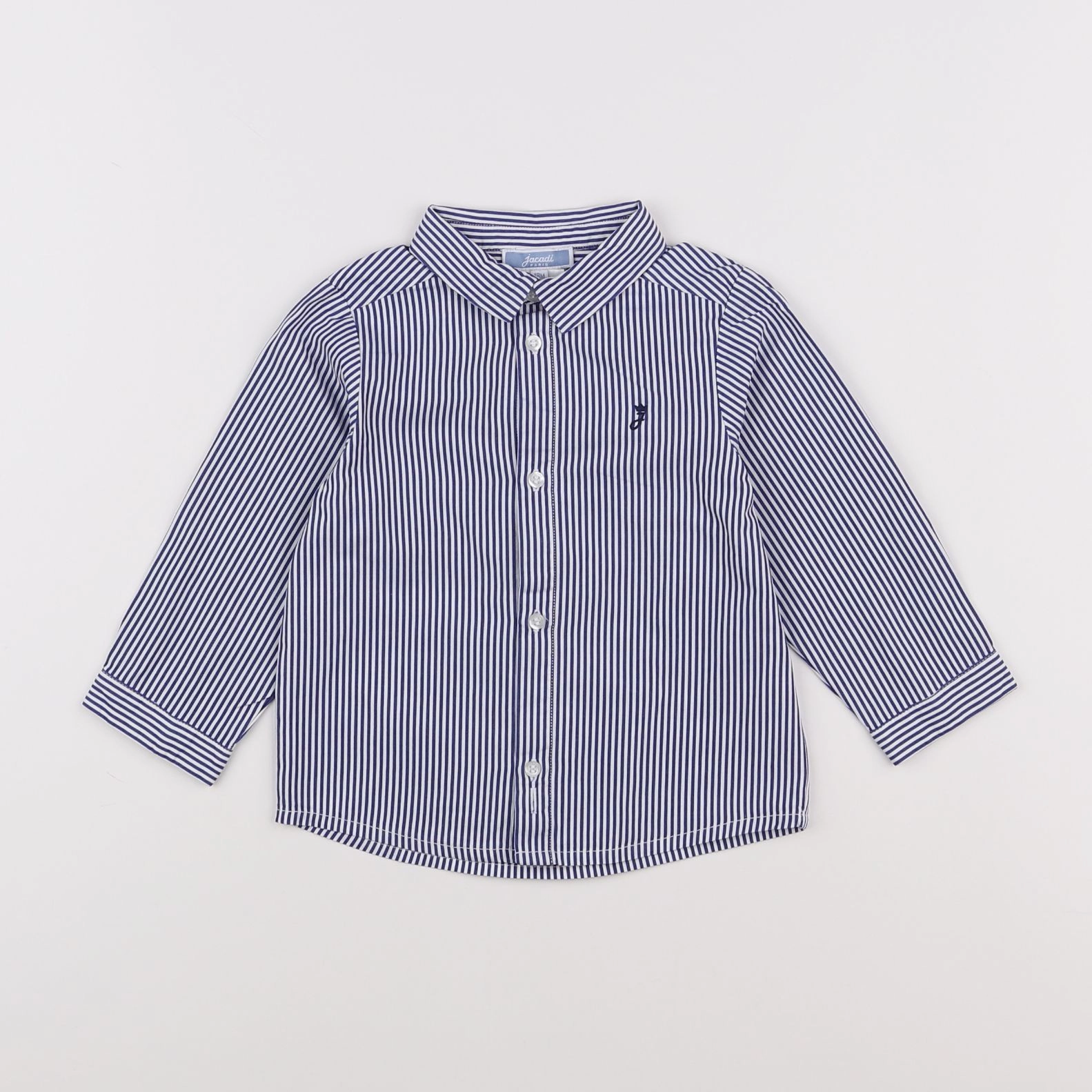 Jacadi - chemise blanc, bleu - 18 mois
