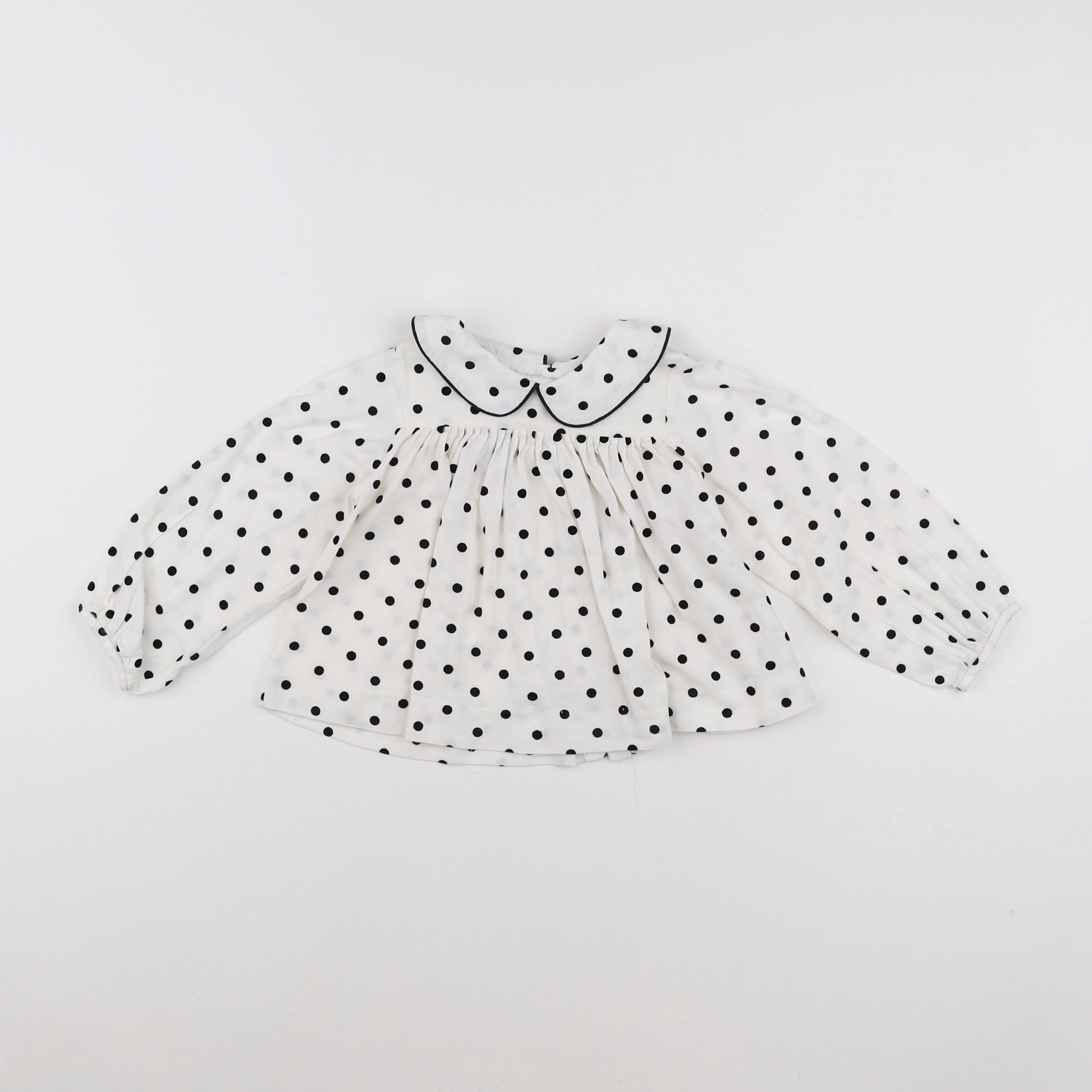 Jacadi - blouse blanc, noir - 18 mois
