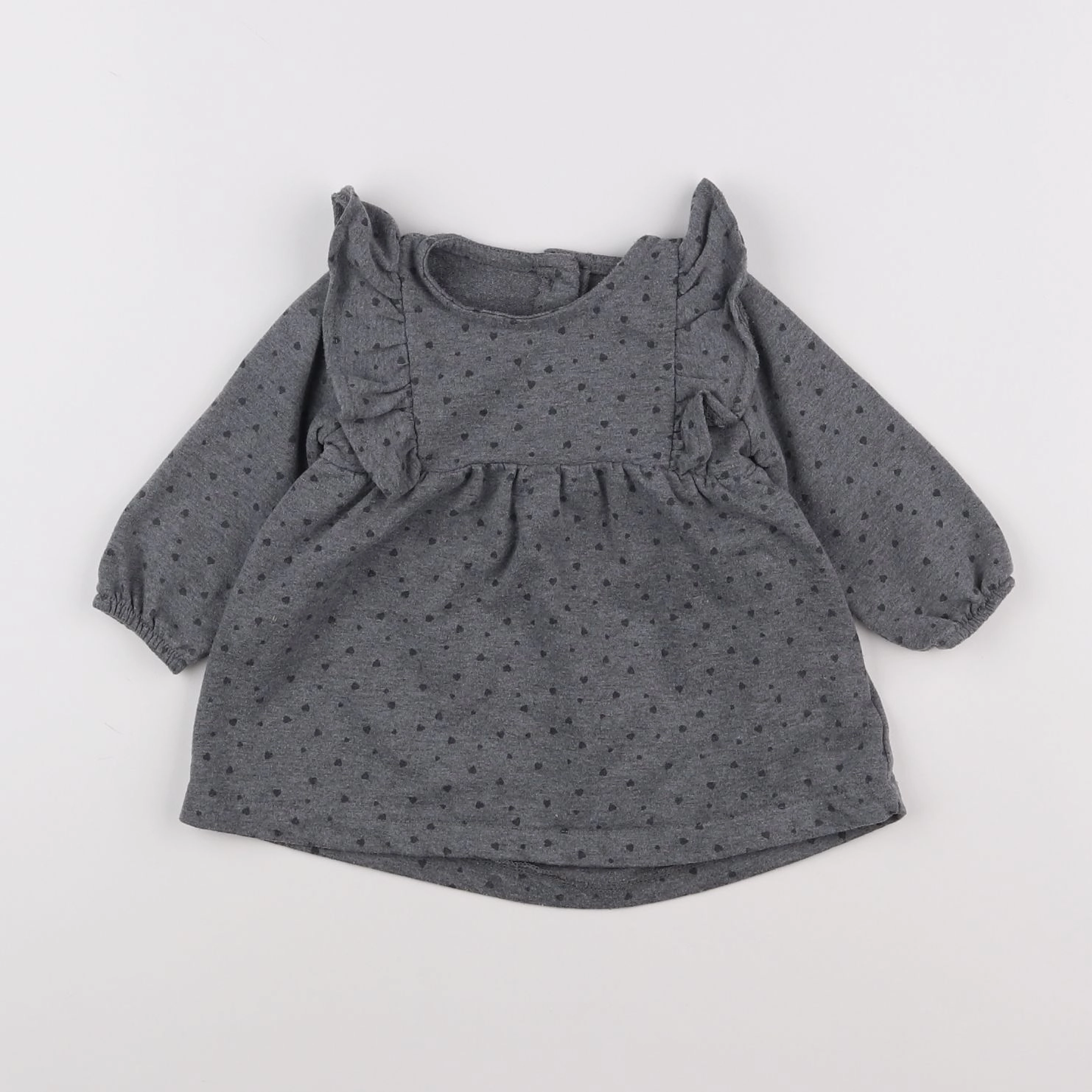 Vertbaudet - robe gris - 9 mois