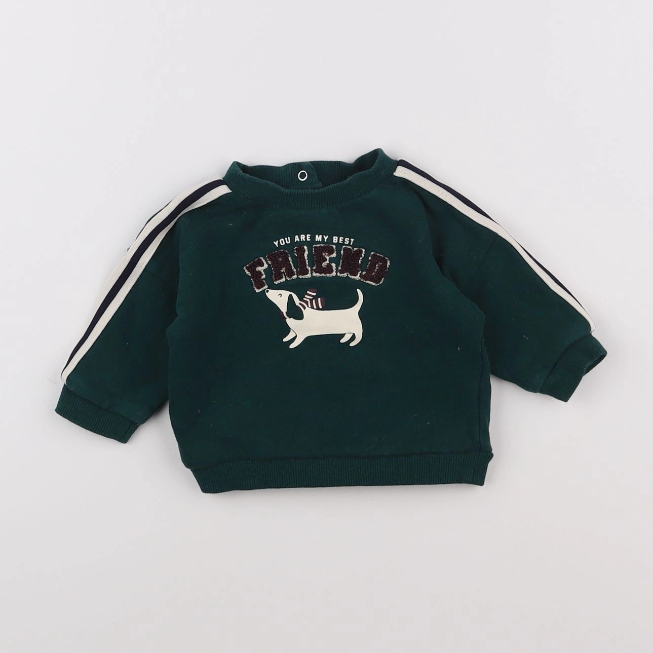 Vertbaudet - sweat vert - 3 mois