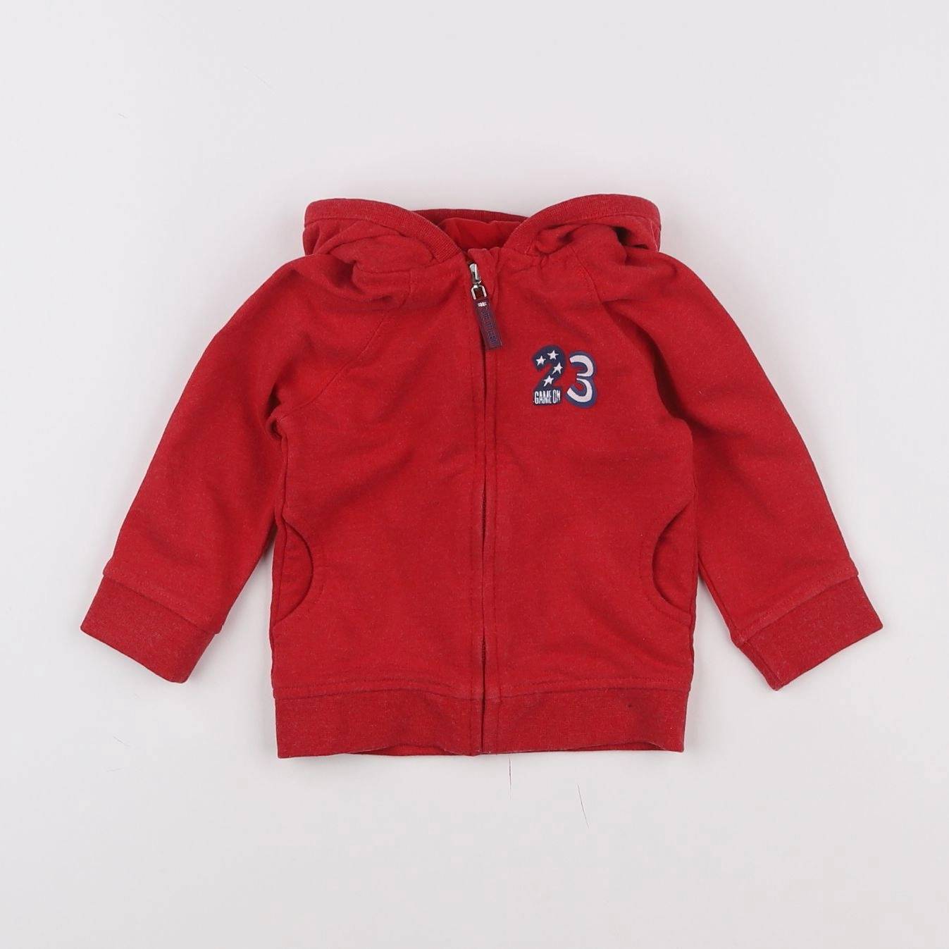 Vertbaudet - sweat rouge - 12 mois