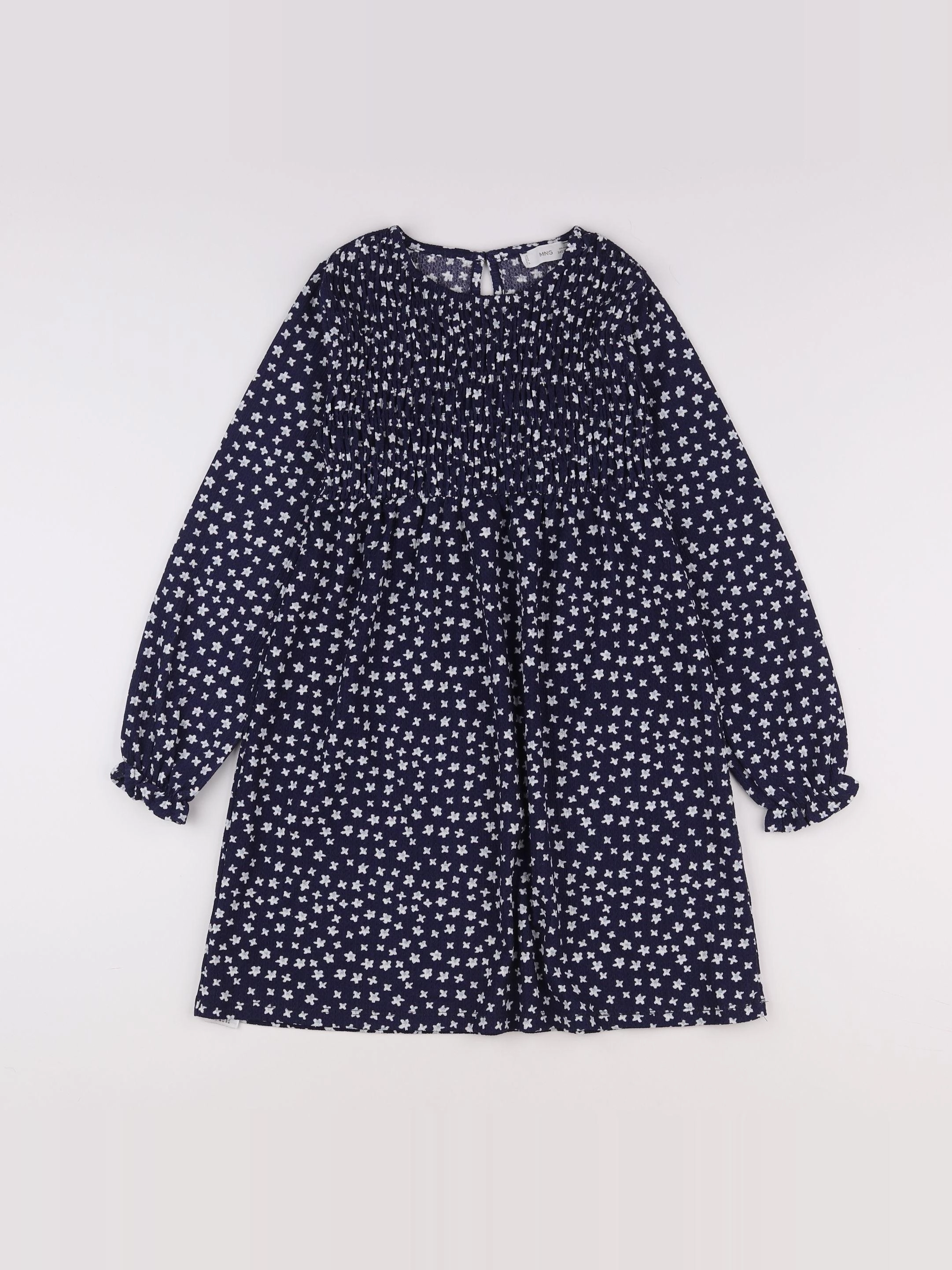 Mango - robe bleu, blanc - 9/10 ans