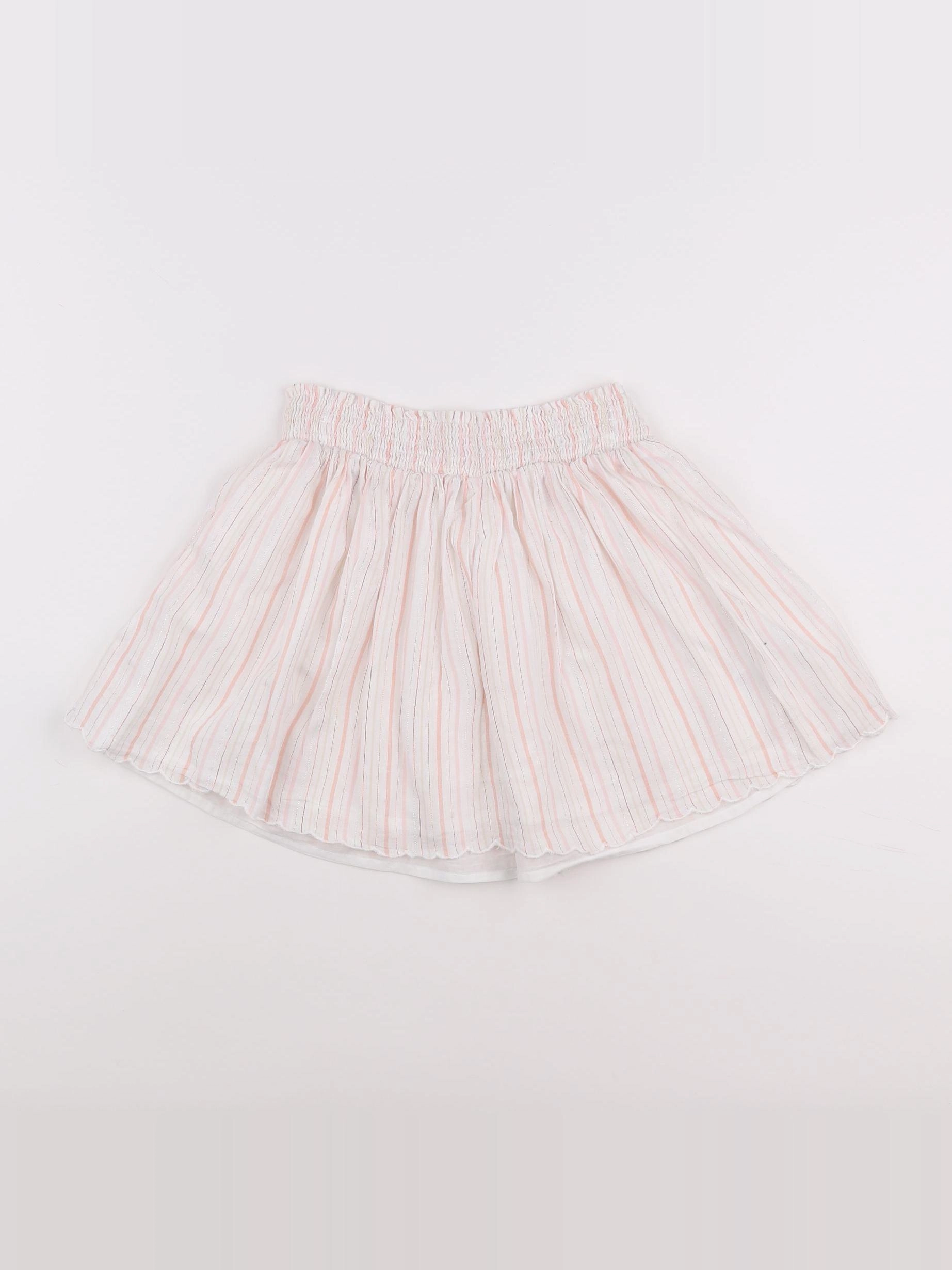Vertbaudet - jupe blanc, rose - 9 ans