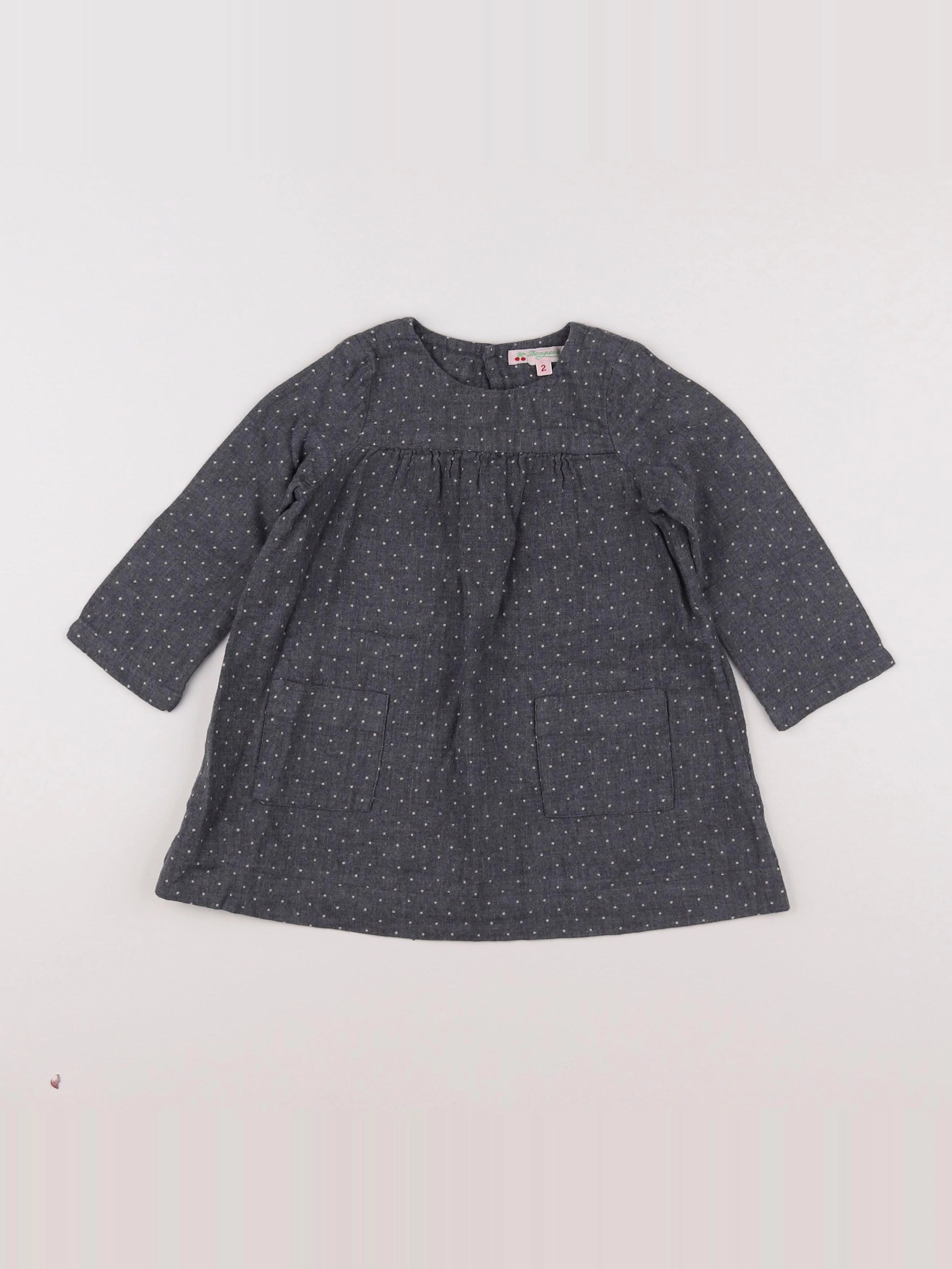 Bonpoint - robe gris - 2 ans