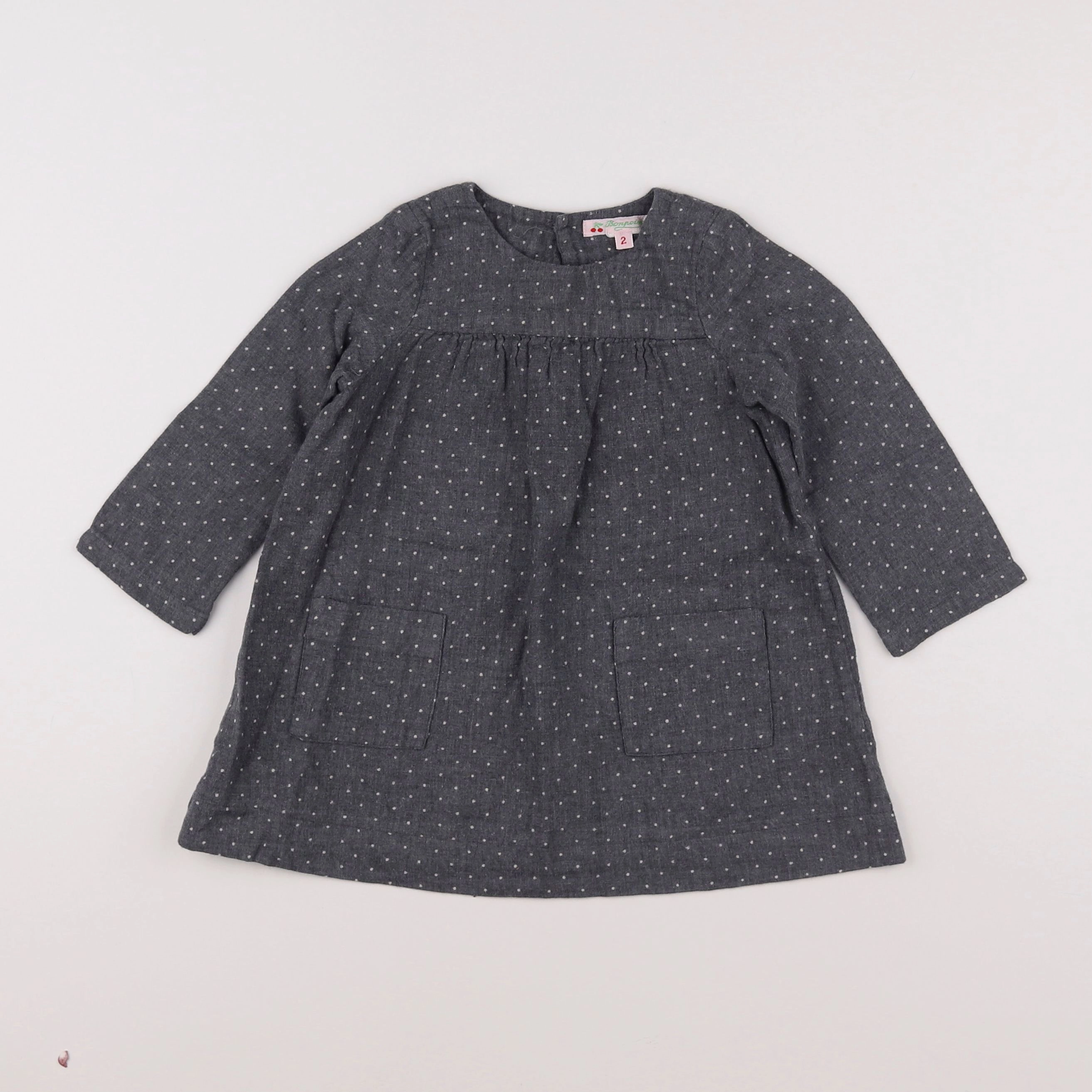 Bonpoint - robe gris - 2 ans