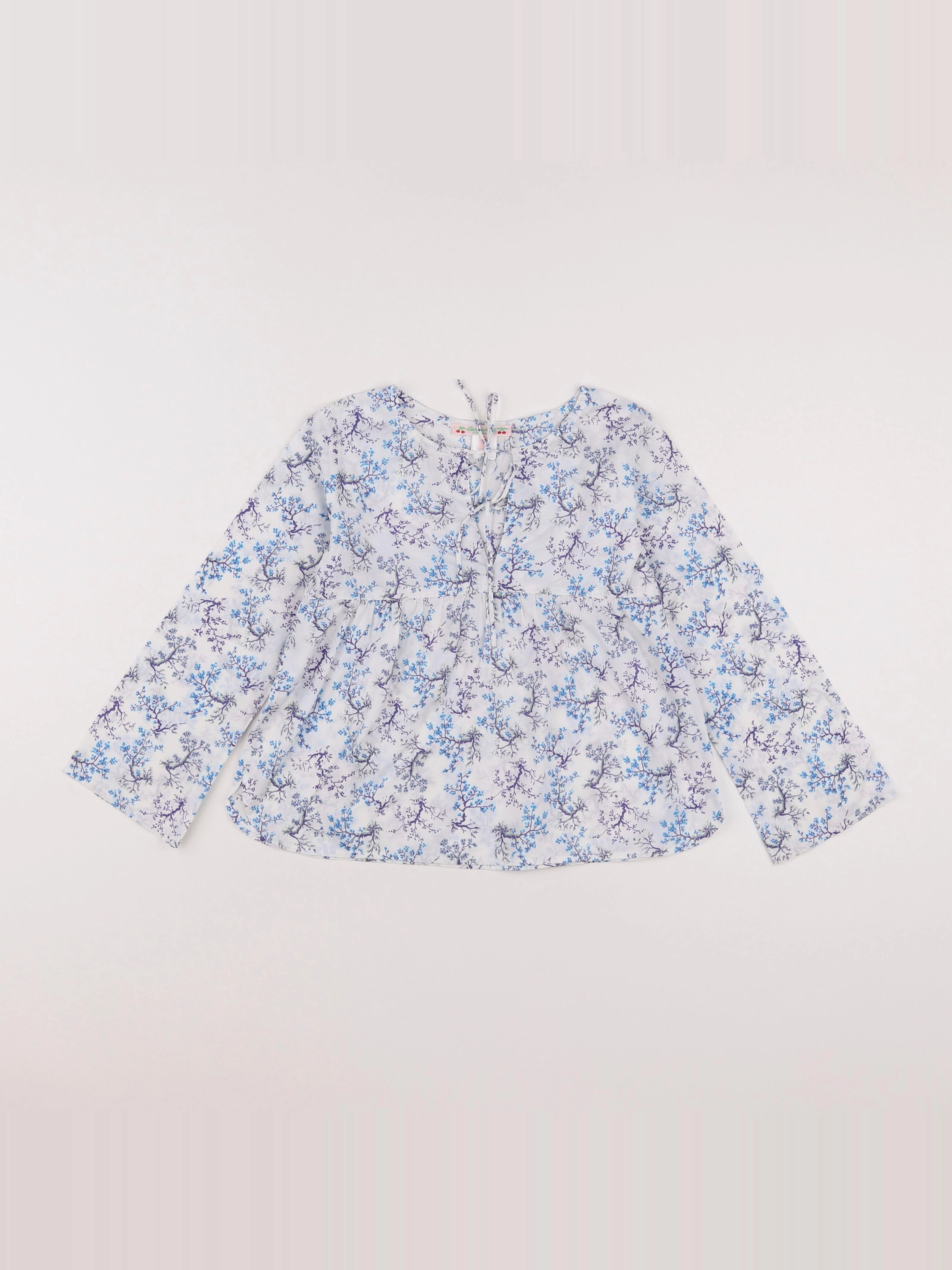 Bonton - blouse bleu, blanc - 6 ans