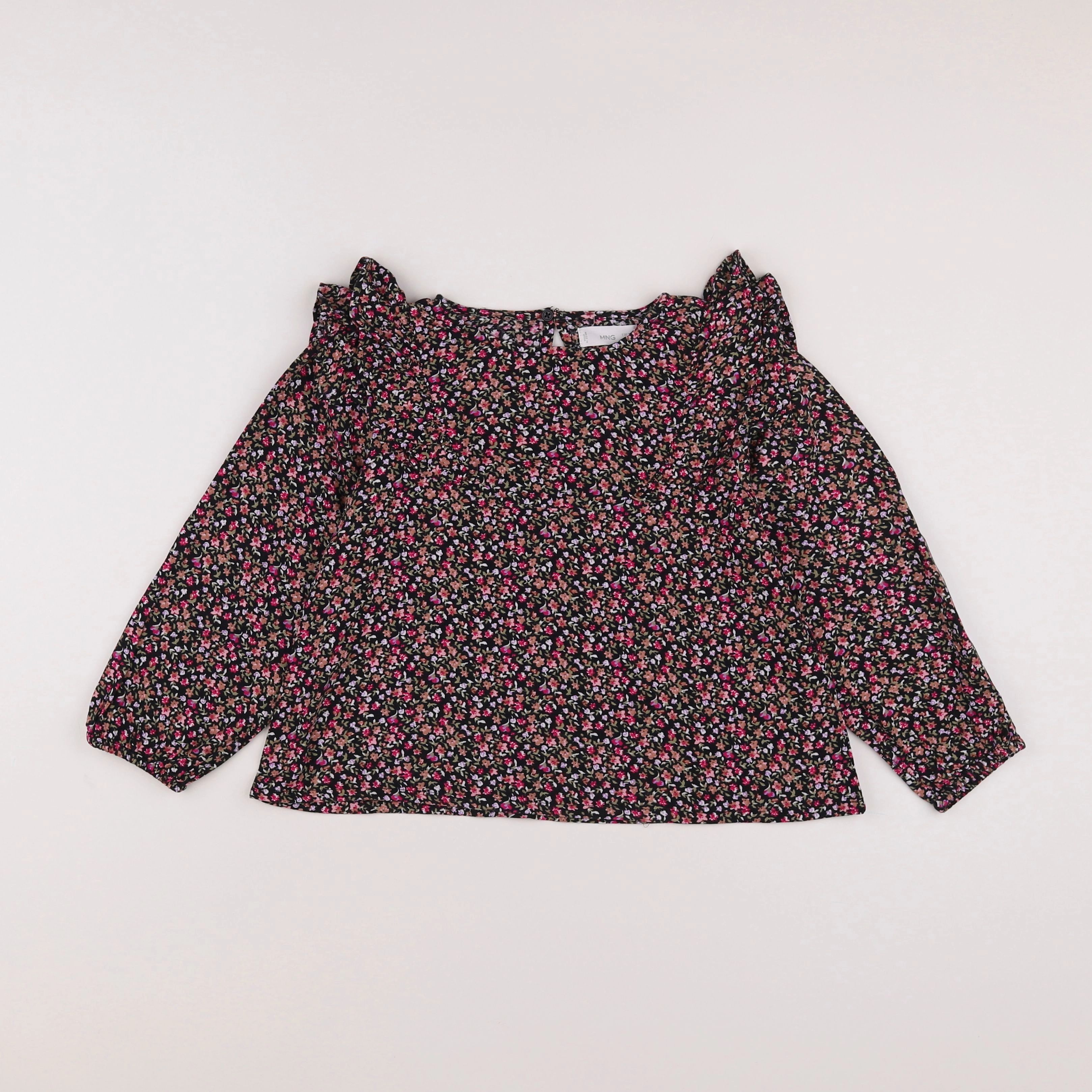 Mango - blouse rose, noir - 8 ans