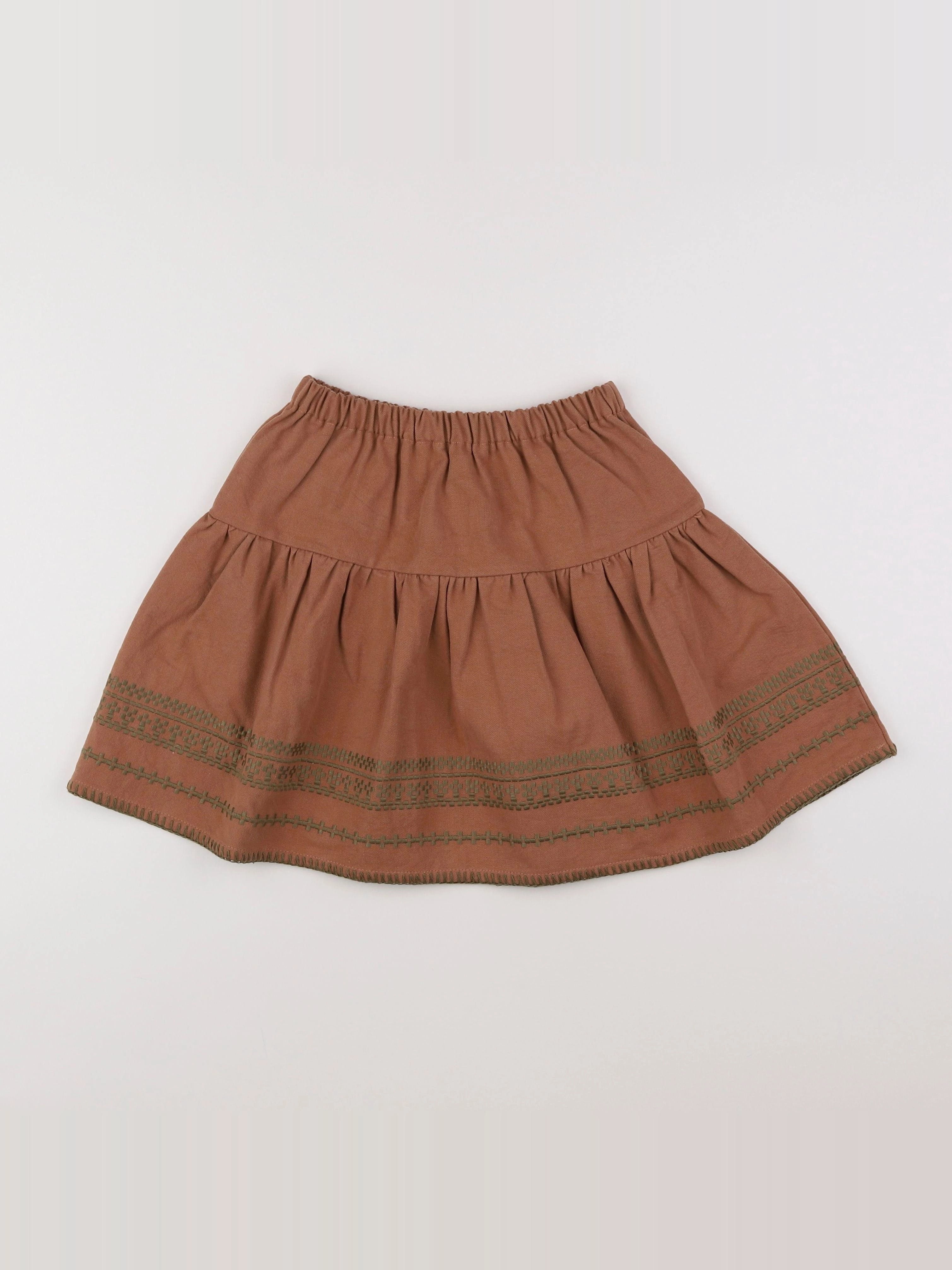 Bebe organic - jupe marron - 8 ans