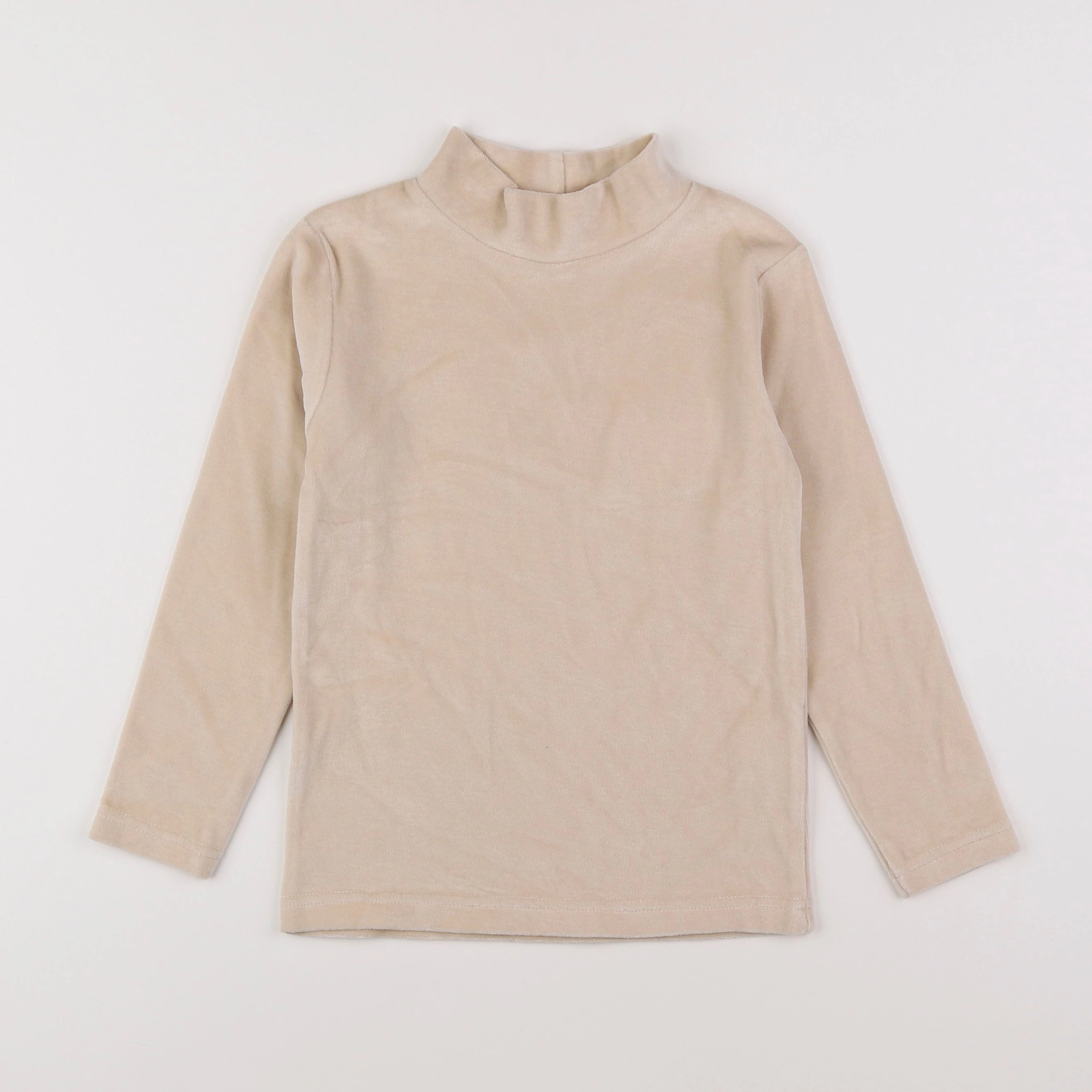 Bebe organic - sous-pull velours beige - 8 ans