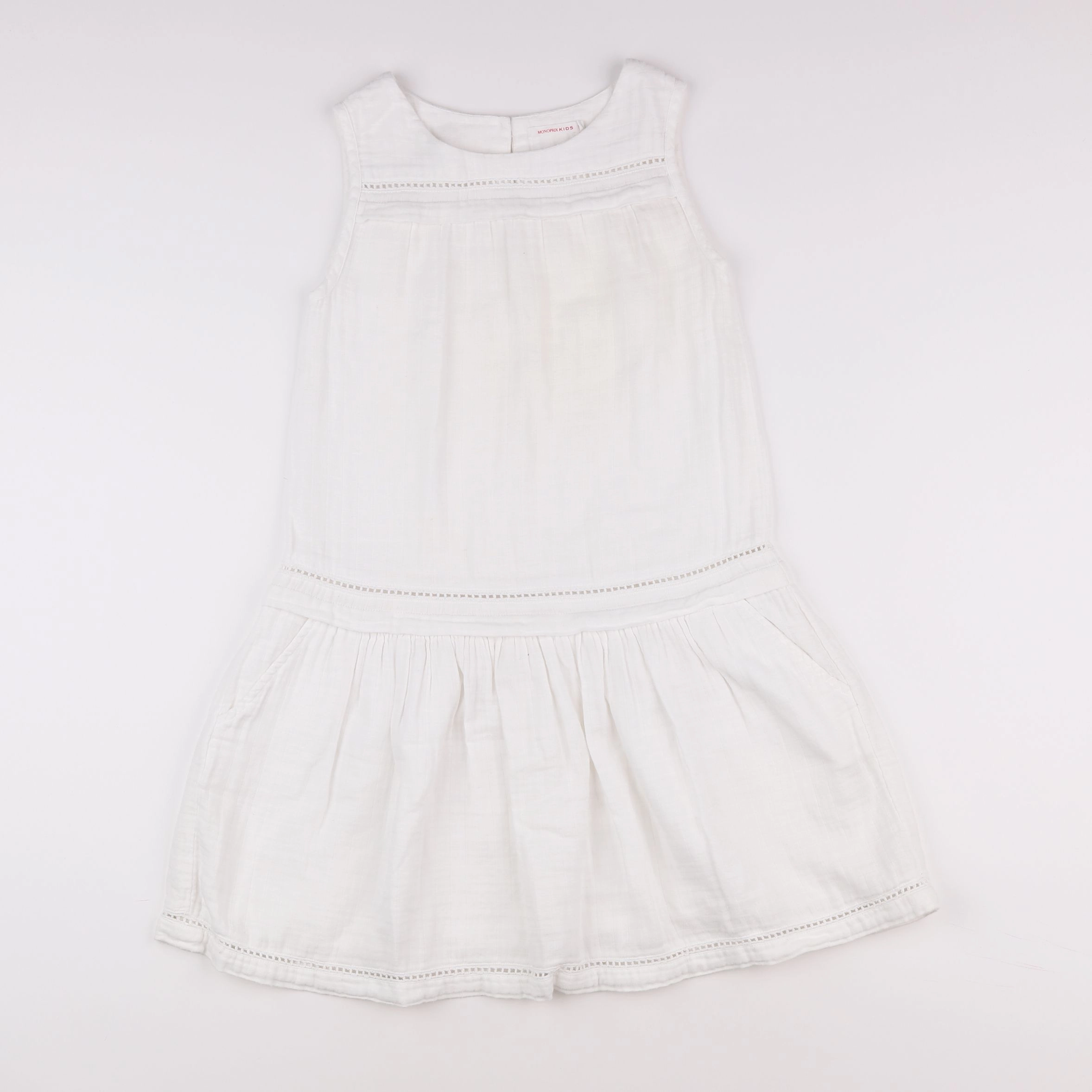 Monoprix - robe blanc - 10 ans