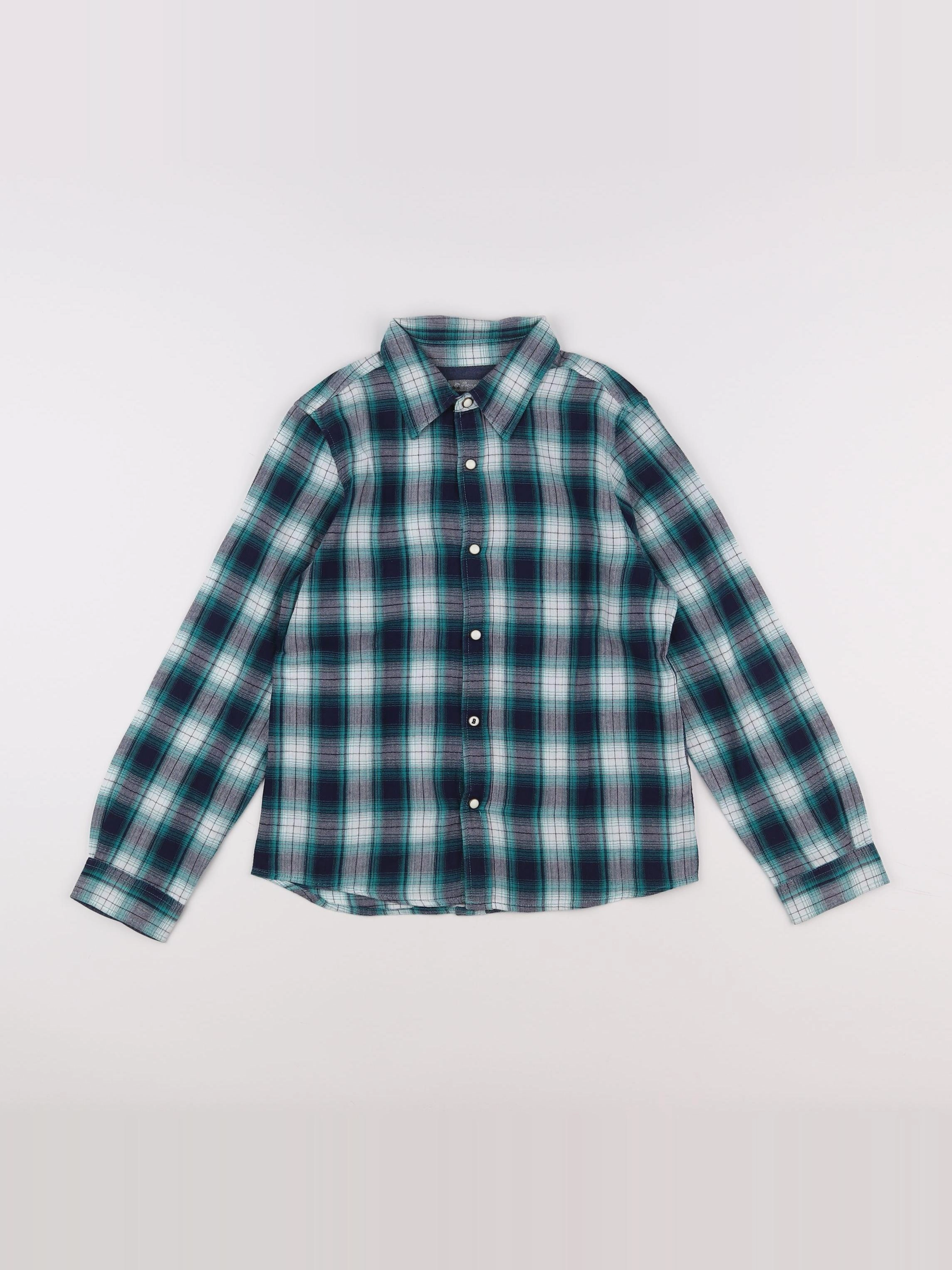 Bonpoint - chemise bleu, blanc - 10 ans