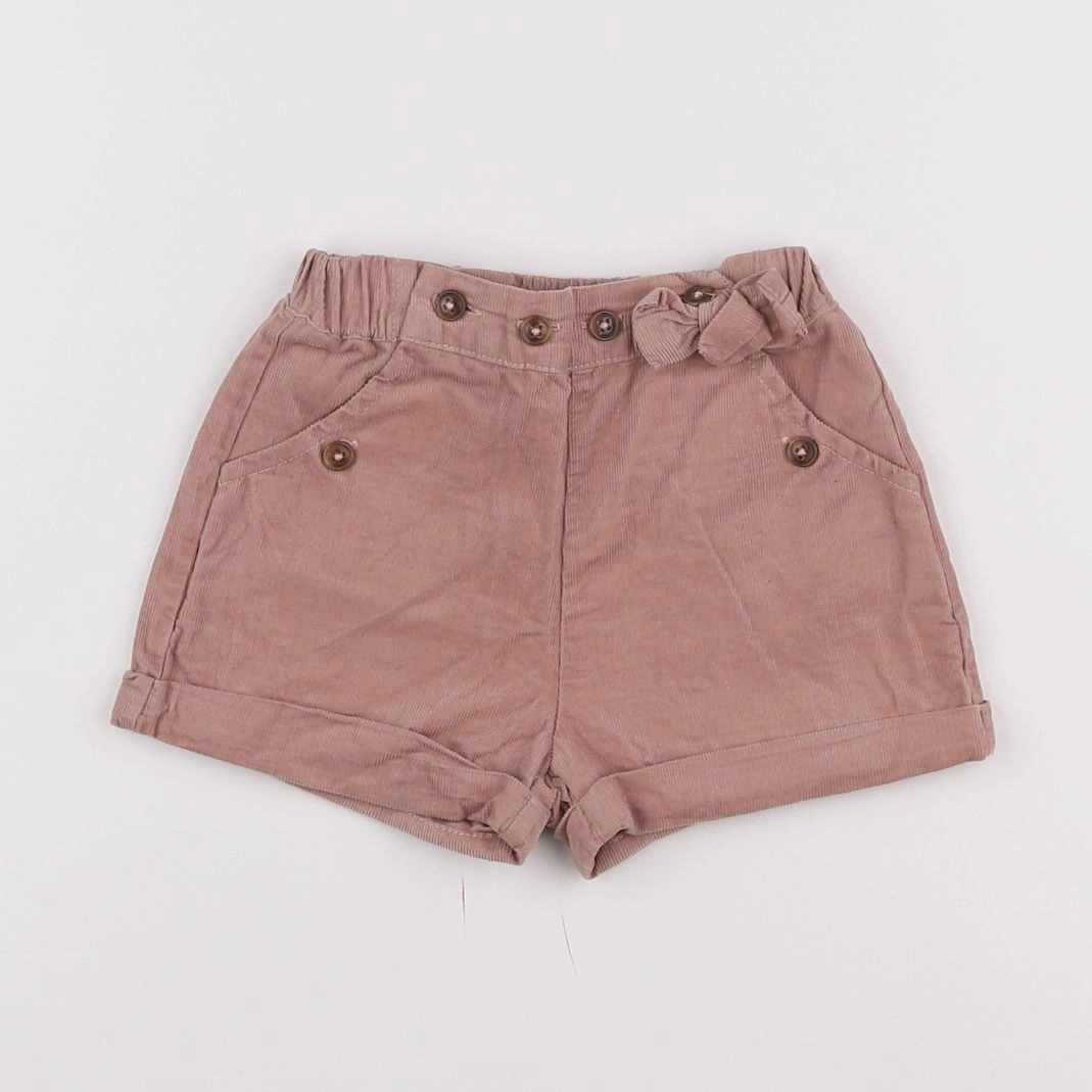 Vertbaudet - short rose - 12 mois
