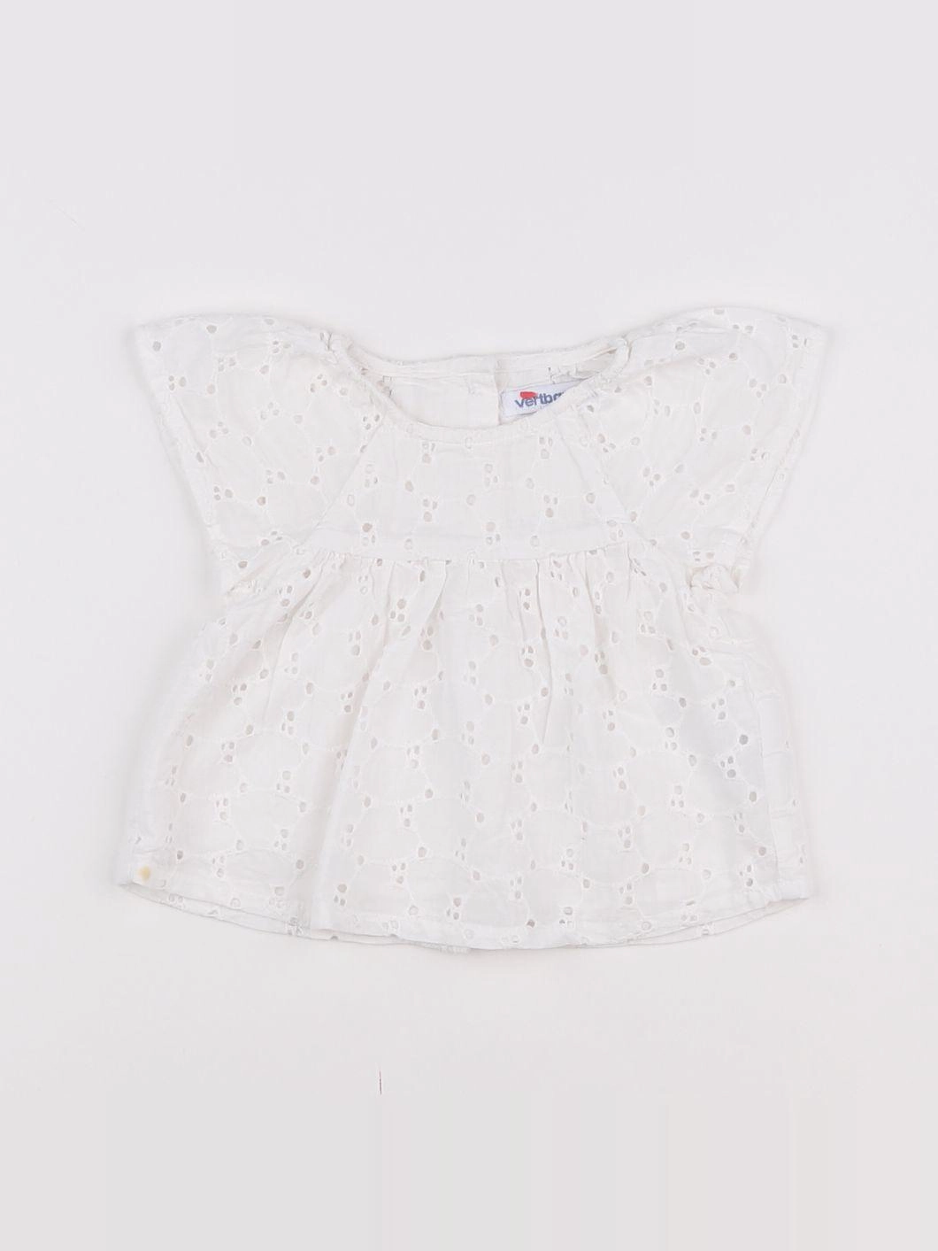 Vertbaudet - blouse blanc - 3 mois