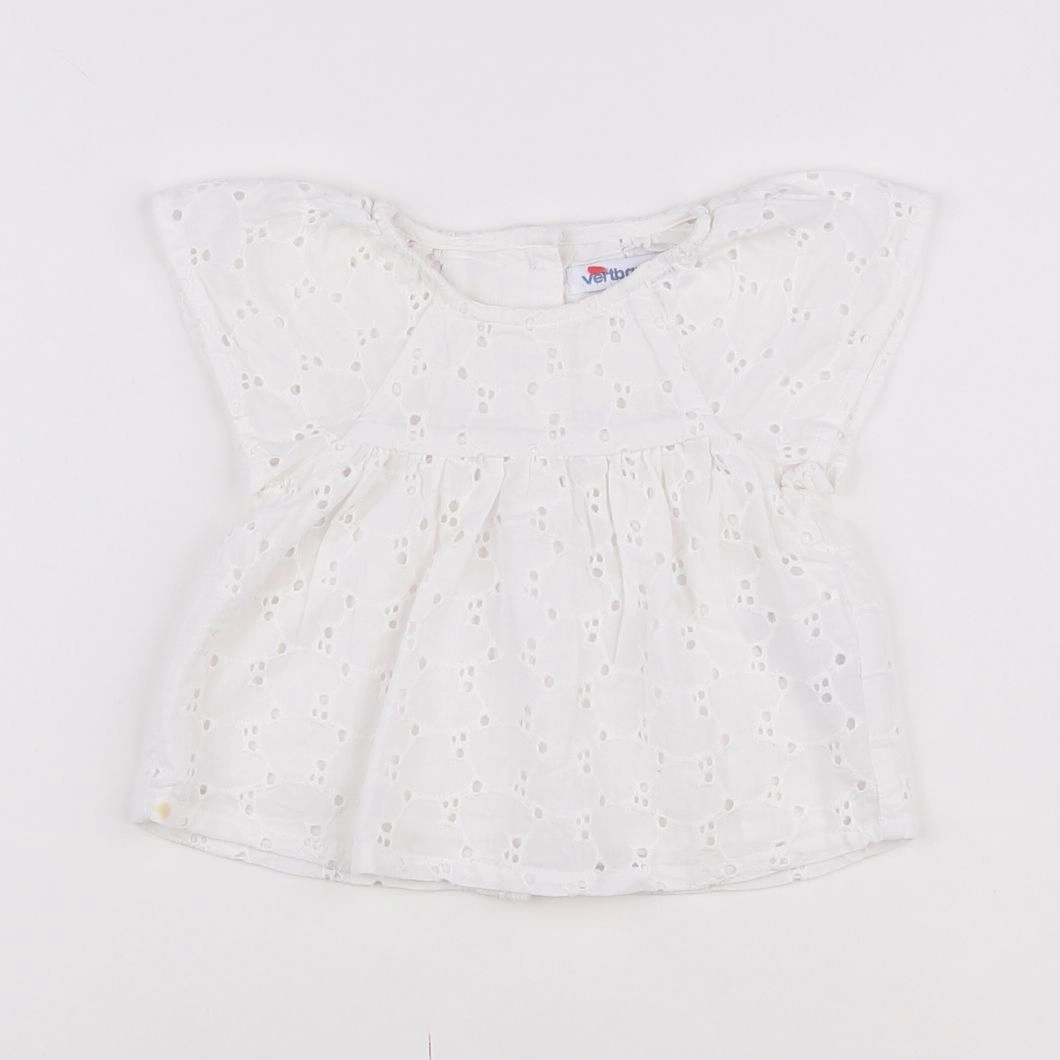 Vertbaudet - blouse blanc - 3 mois