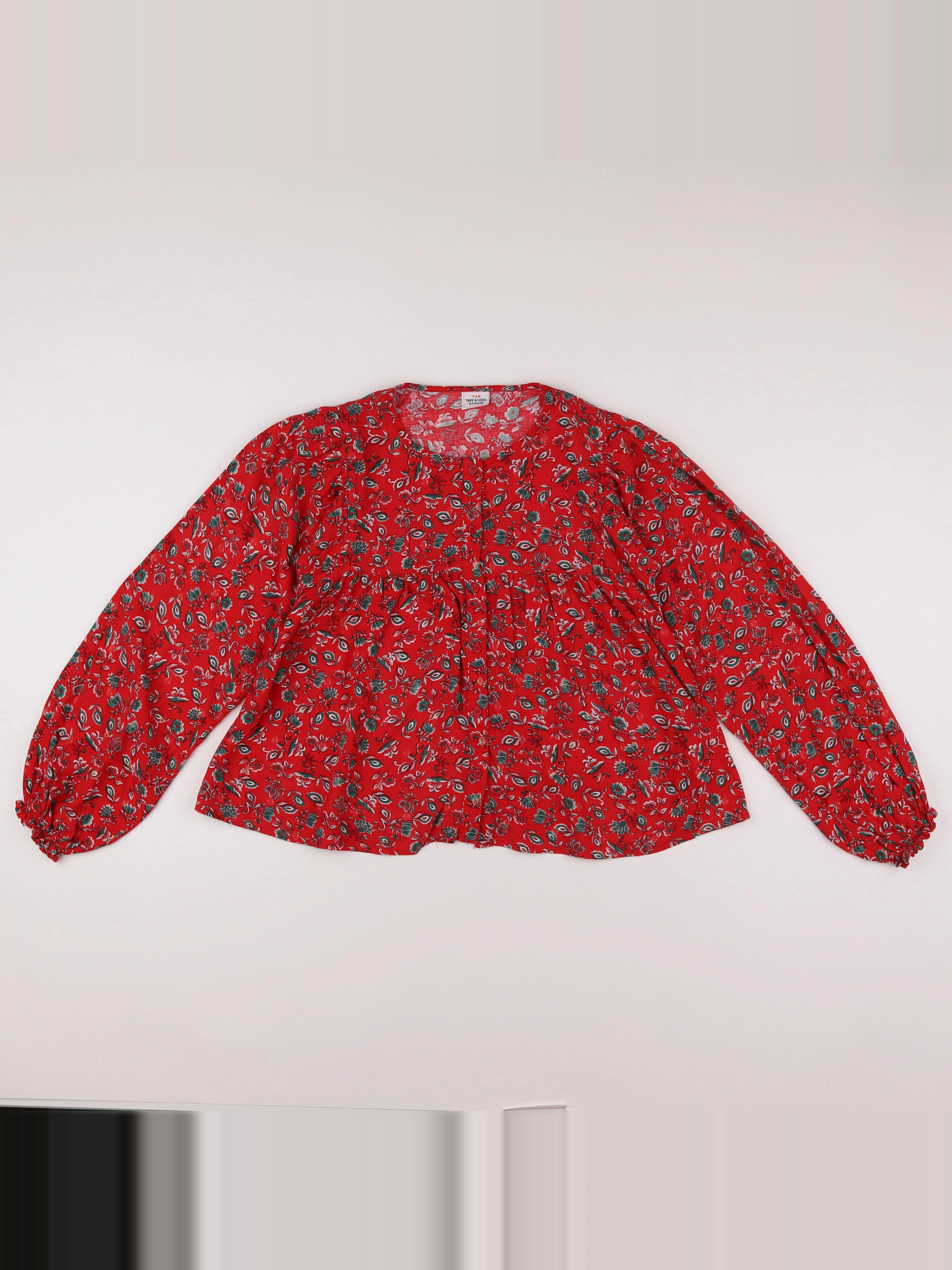Tape à l'oeil - blouse rouge - 14 ans