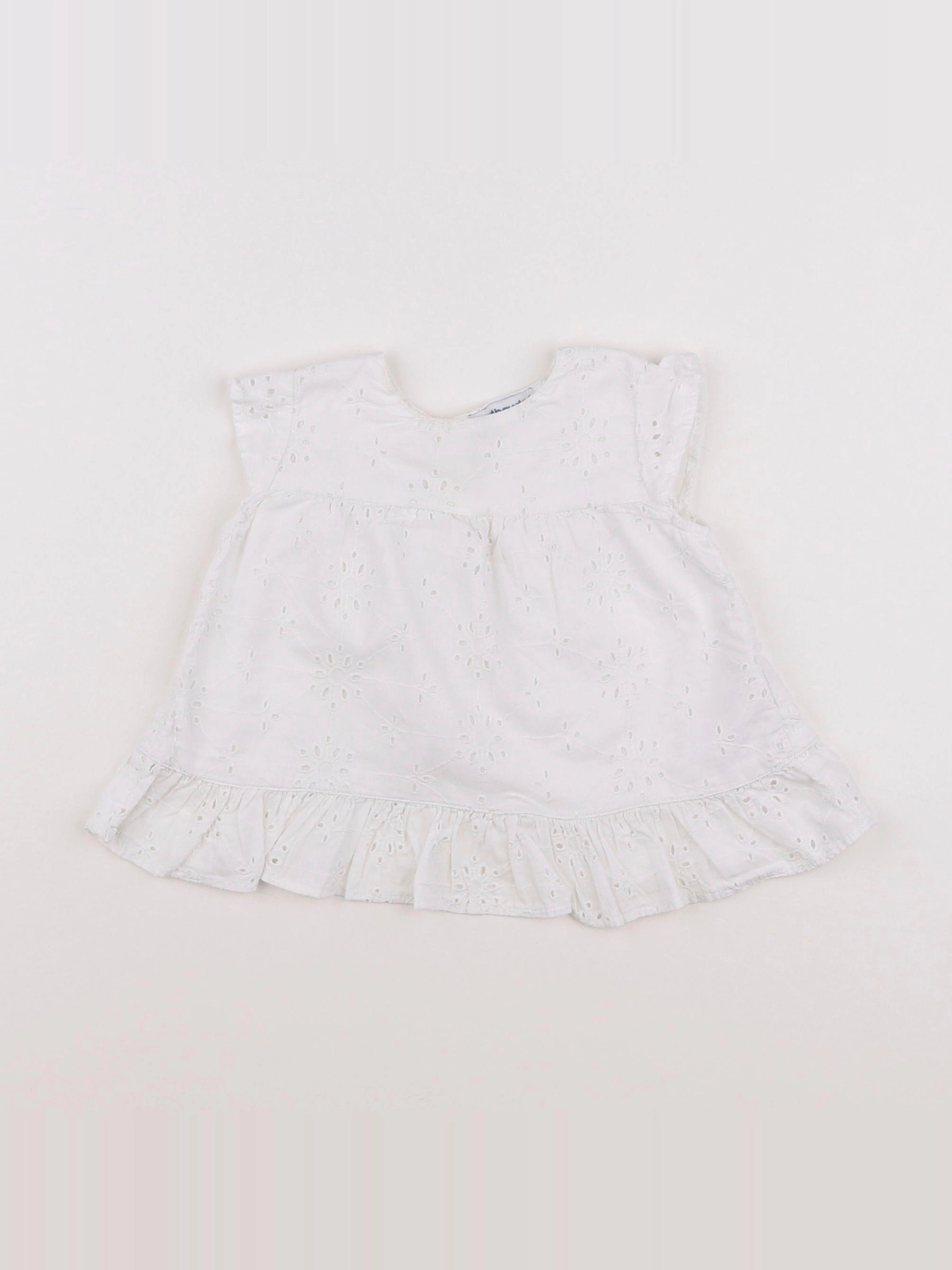Vertbaudet - blouse blanc - 18 mois