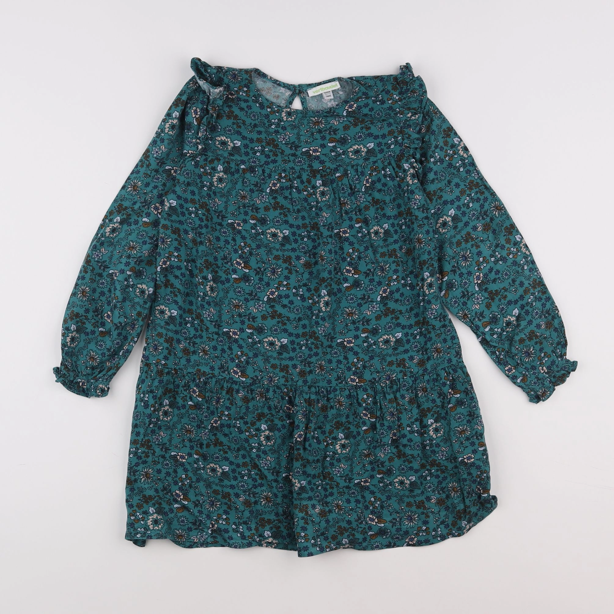 Vertbaudet - robe vert - 7 ans