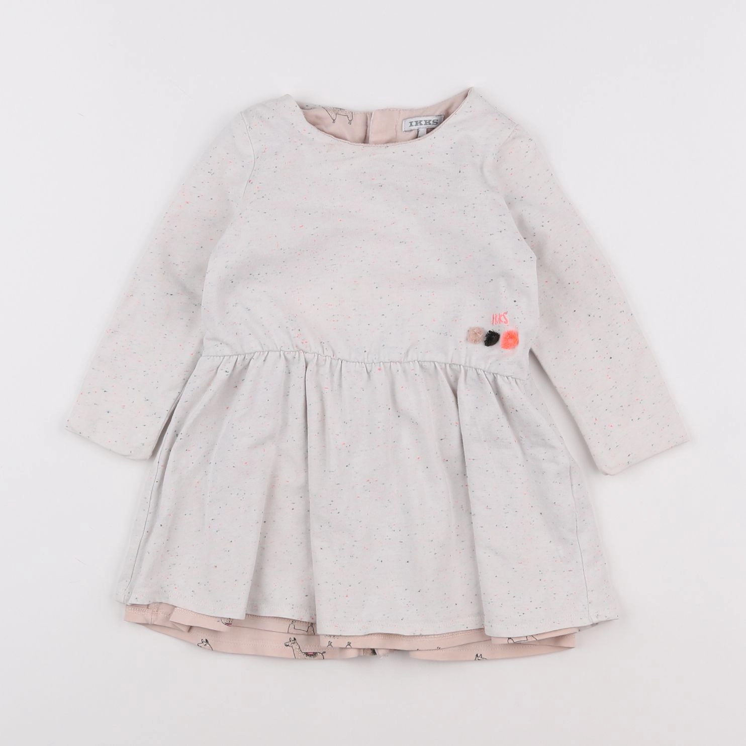 IKKS - robe beige, rose - 18 mois