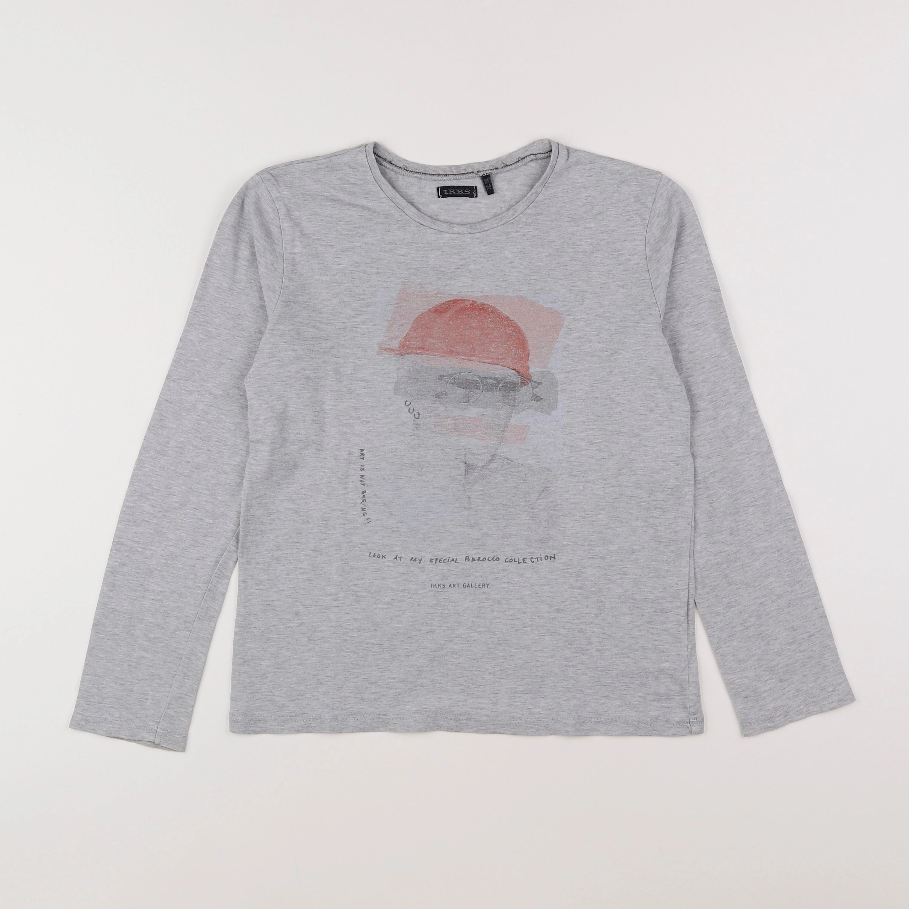 IKKS - tee-shirt gris - 10 ans